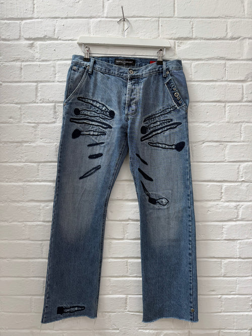 Vintage stitched Dolce & Gabbana Jeans (L)