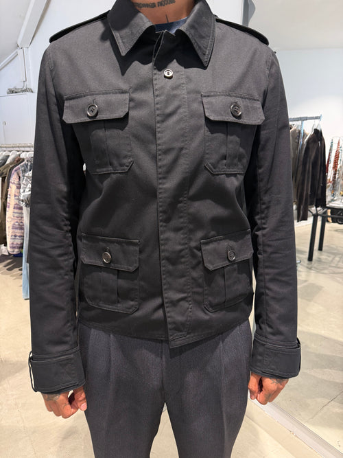 Vintage Christian Dior Black Officer Jacke (M)