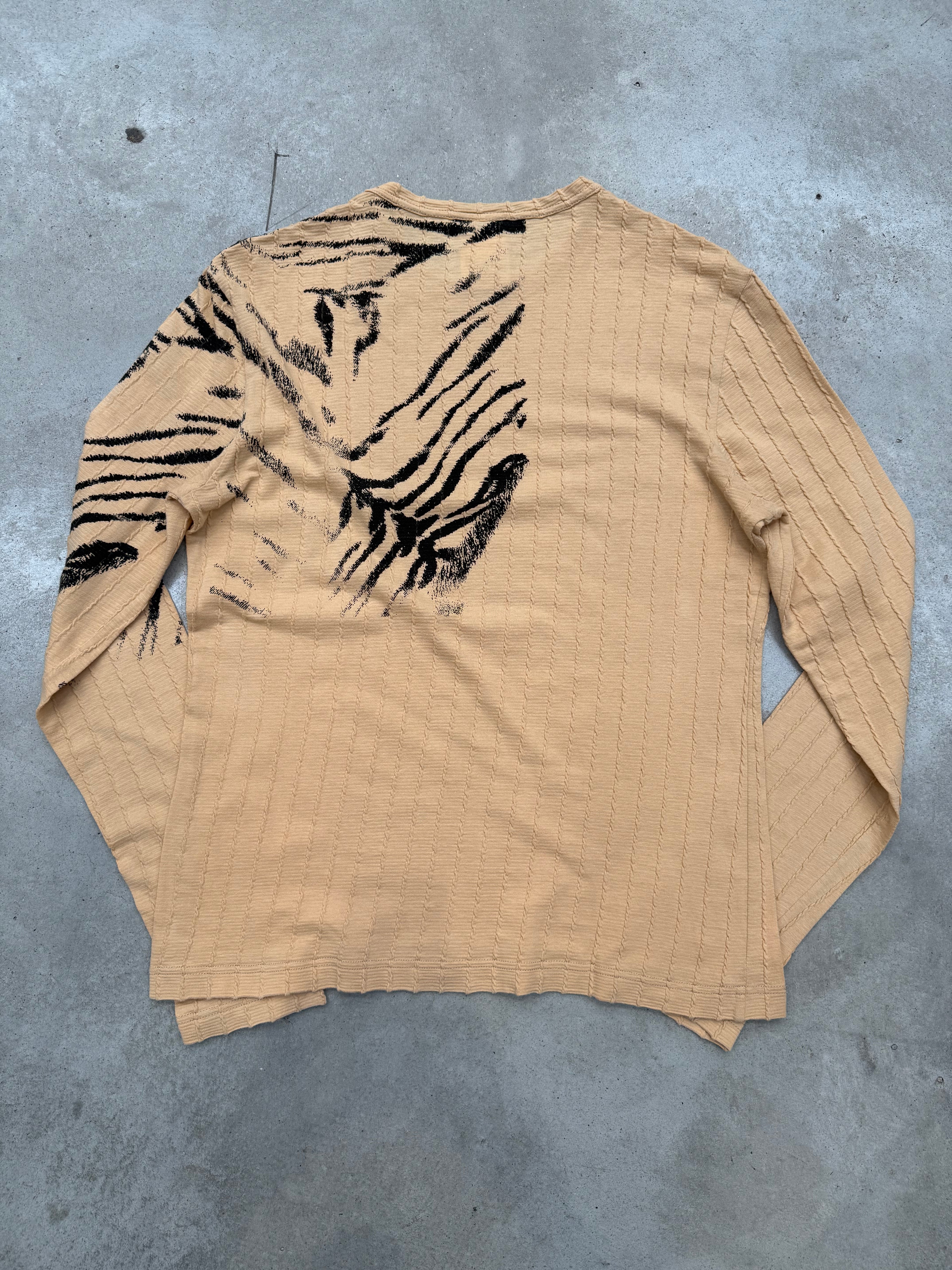 Vintage Just Cavalli Beige Tiger Print Longsleeve M