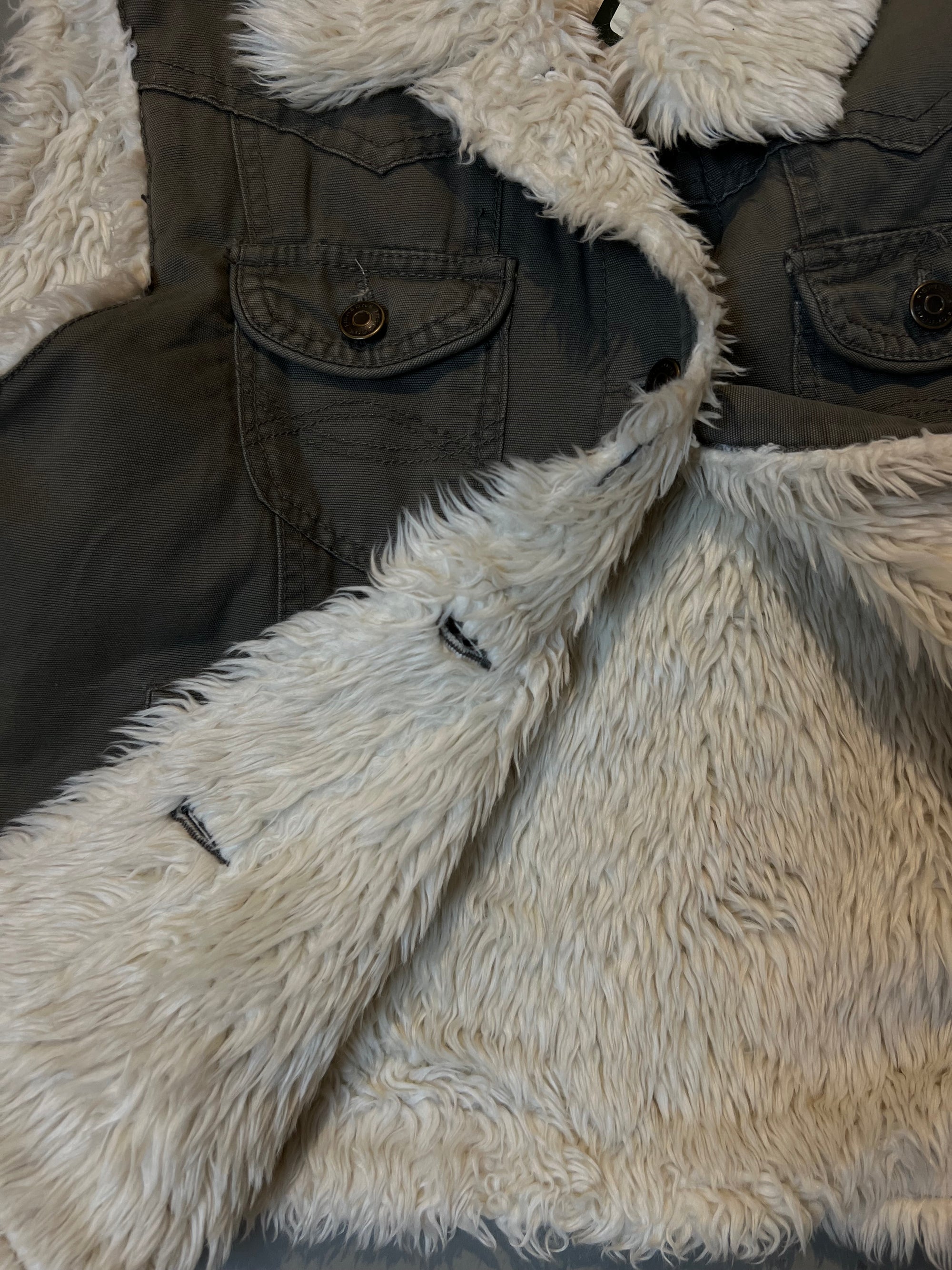 Vintage Fur Green Vest M/L