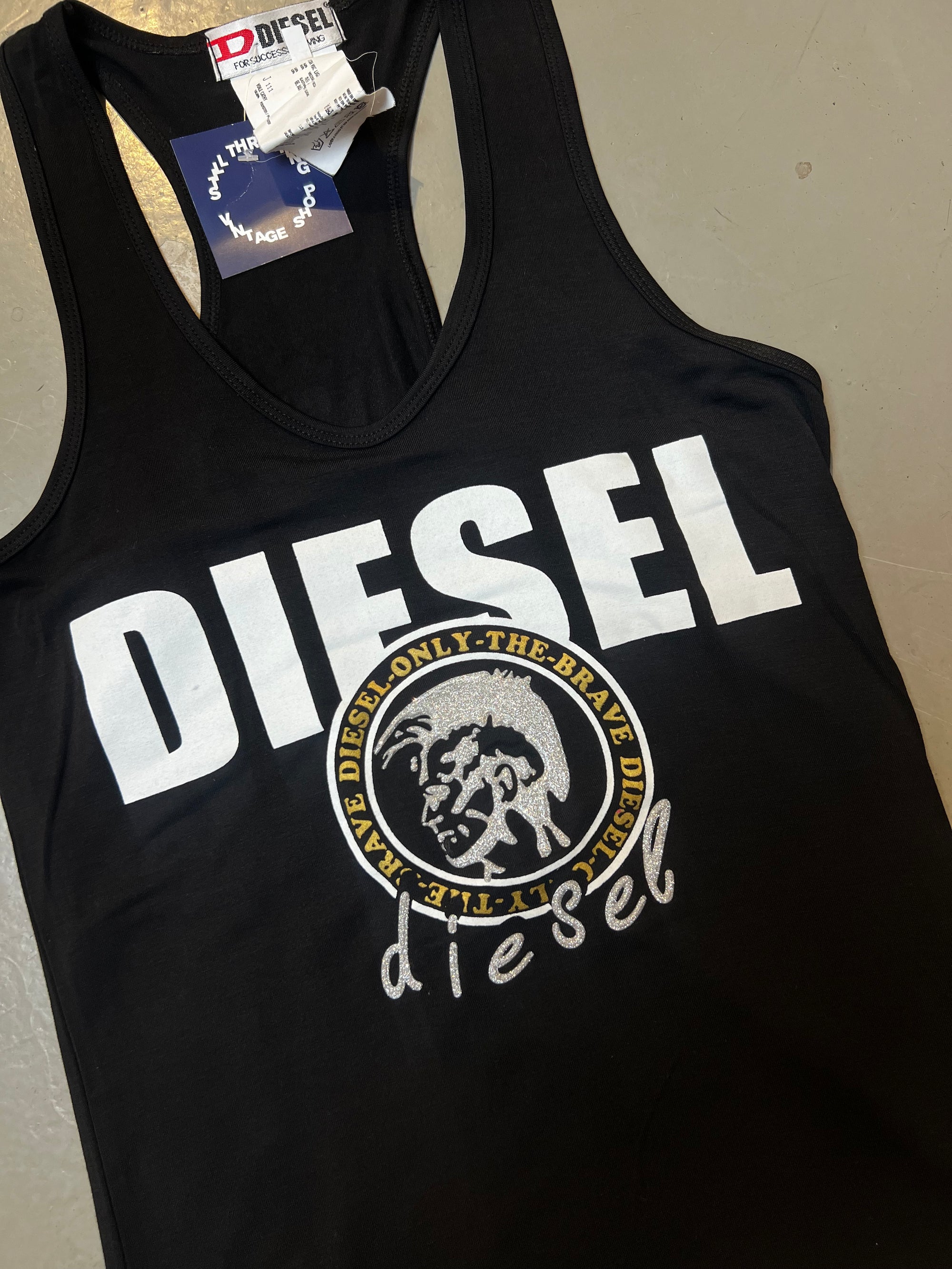Vintage Diesel Black Tank Top S/M