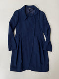 Vintage Miu Miu Navy Blue Cocoon Coat (L)