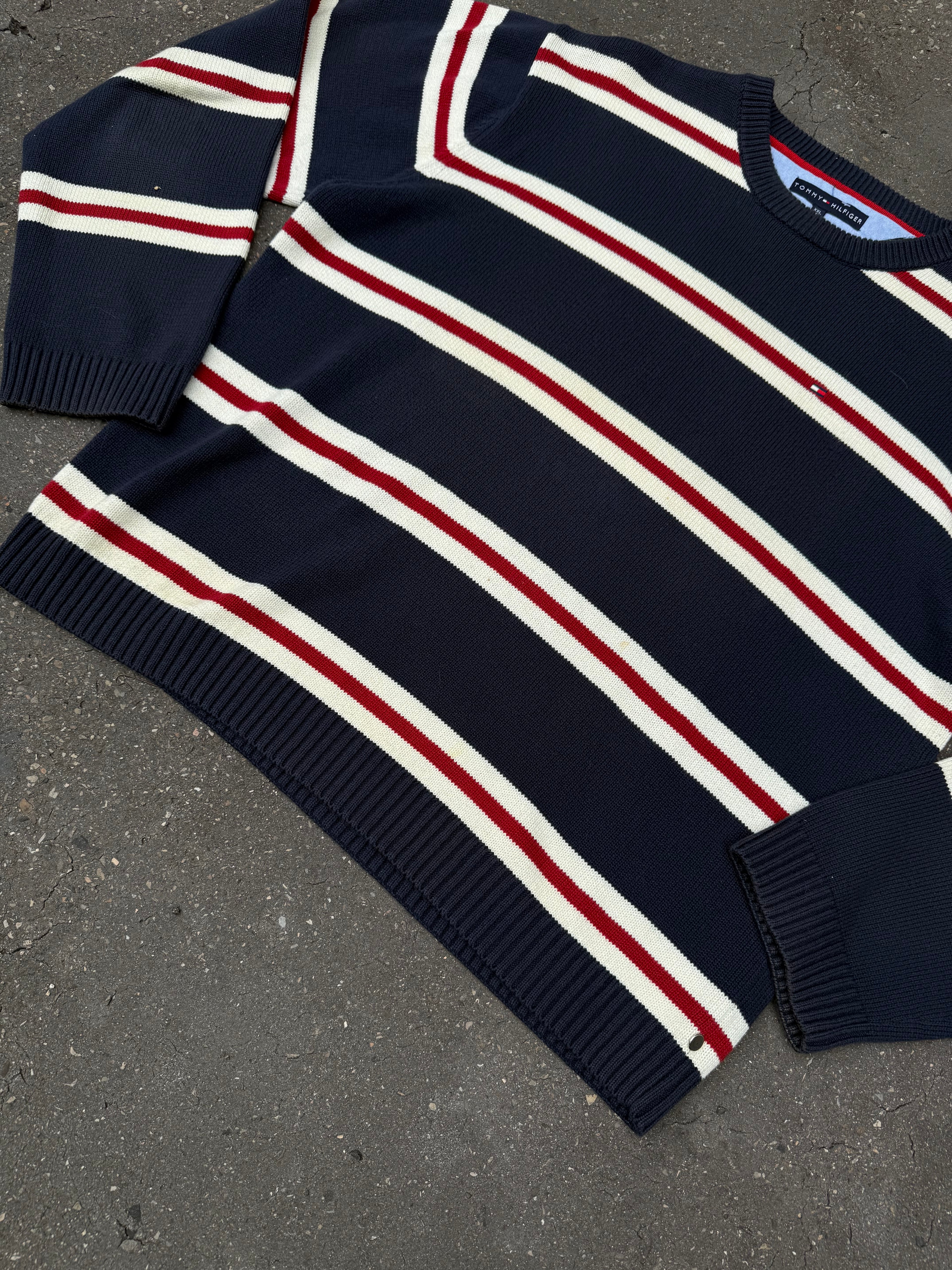 Vintage Tommy Hilfiger Striped Knit Sweater XL