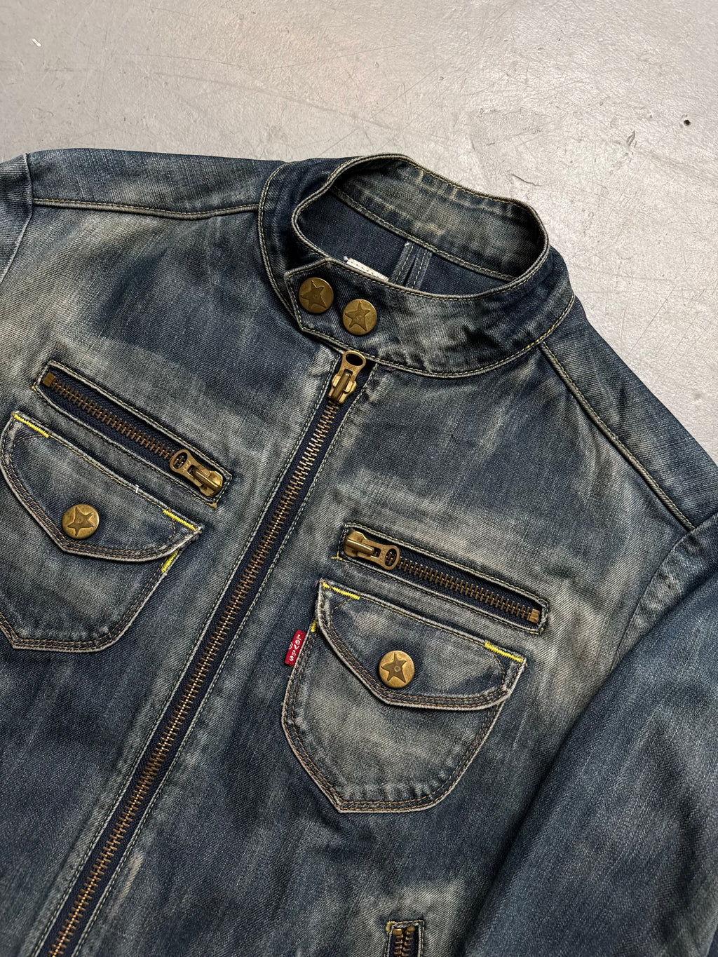 Vintage Levis Zip Up Denim Jacket S/M