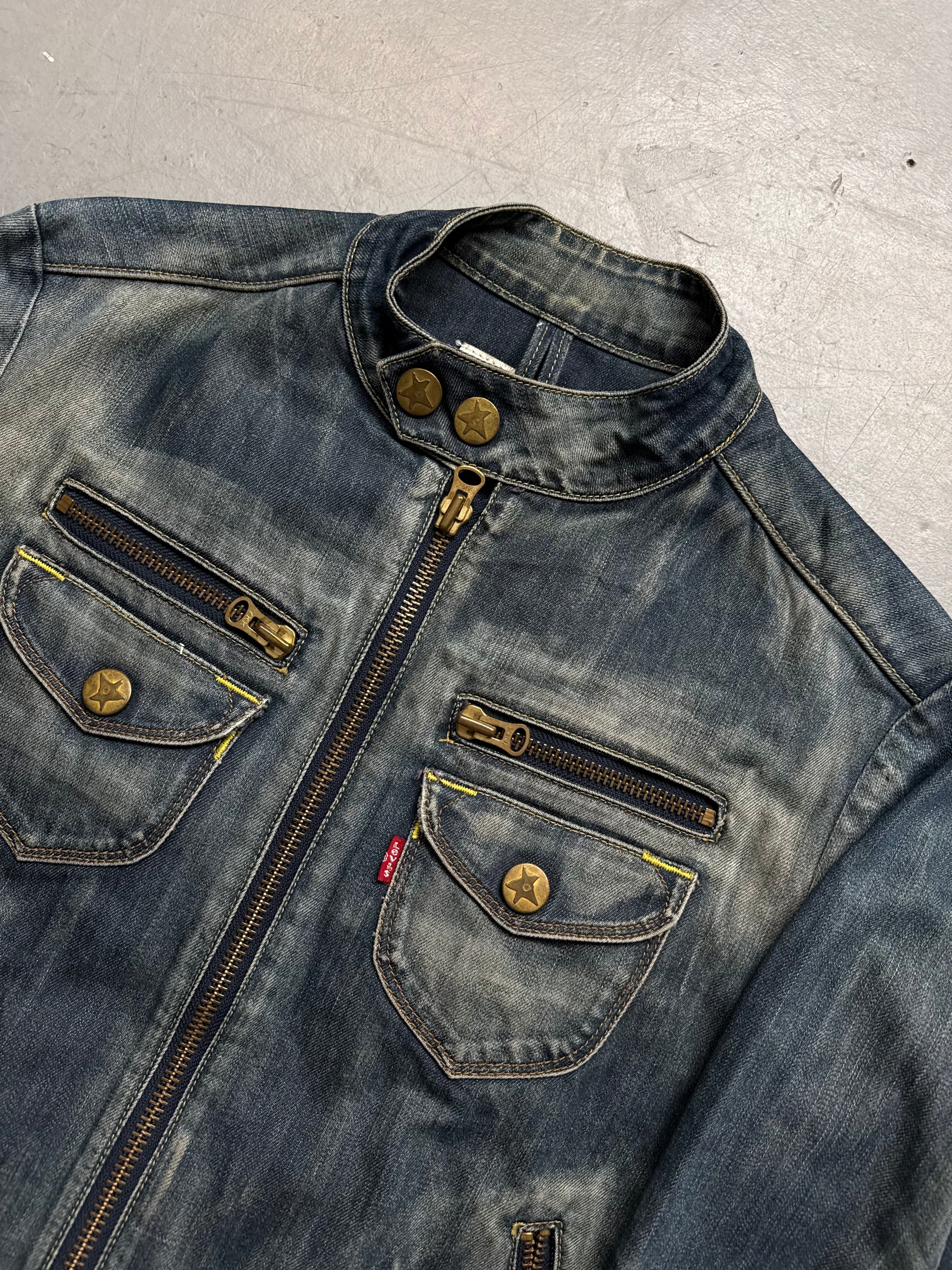 Vintage Levis Zip Up Denim Jacket S/M