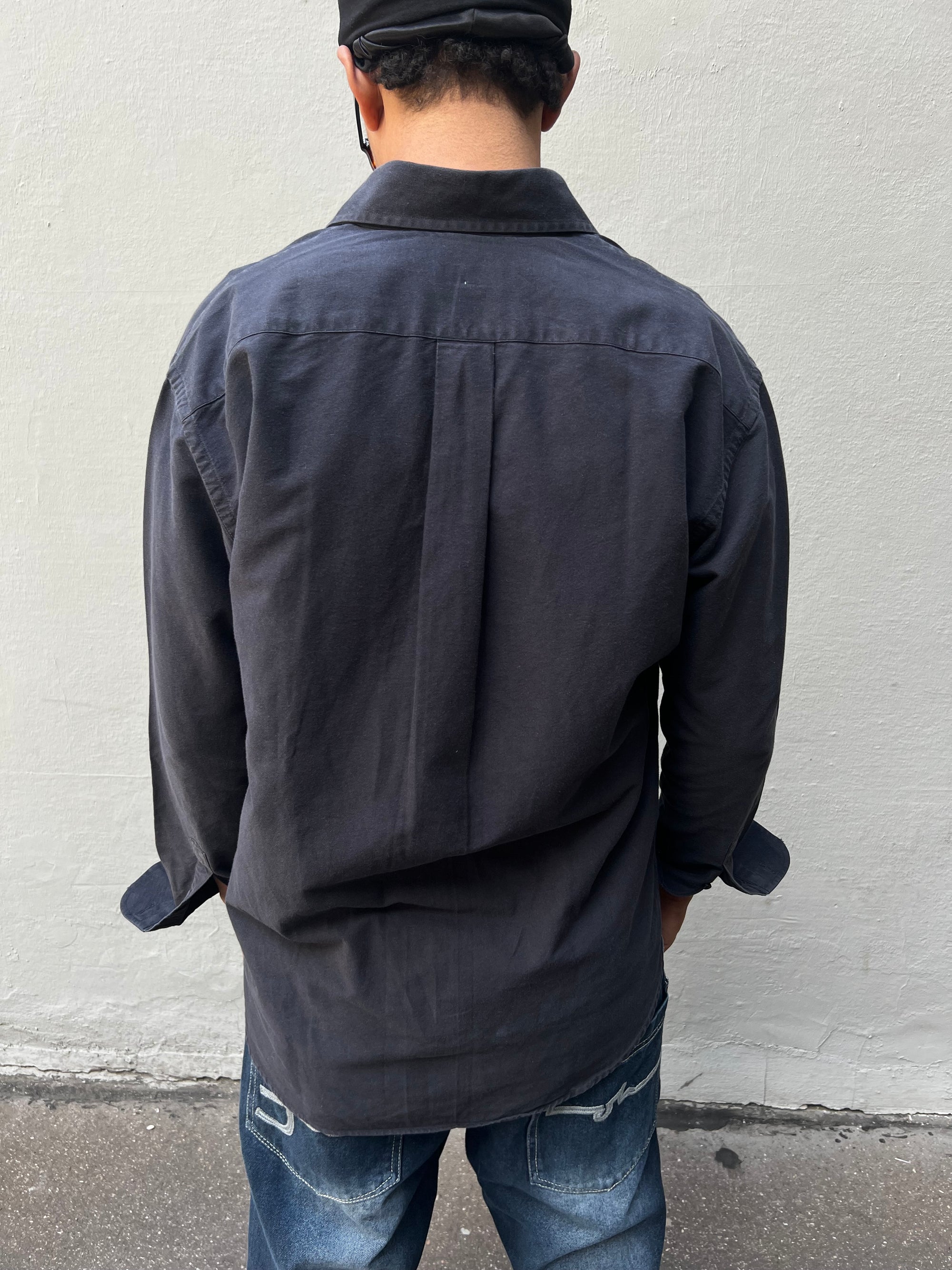 Vintage Burberry Black Button Up Shirt M/L
