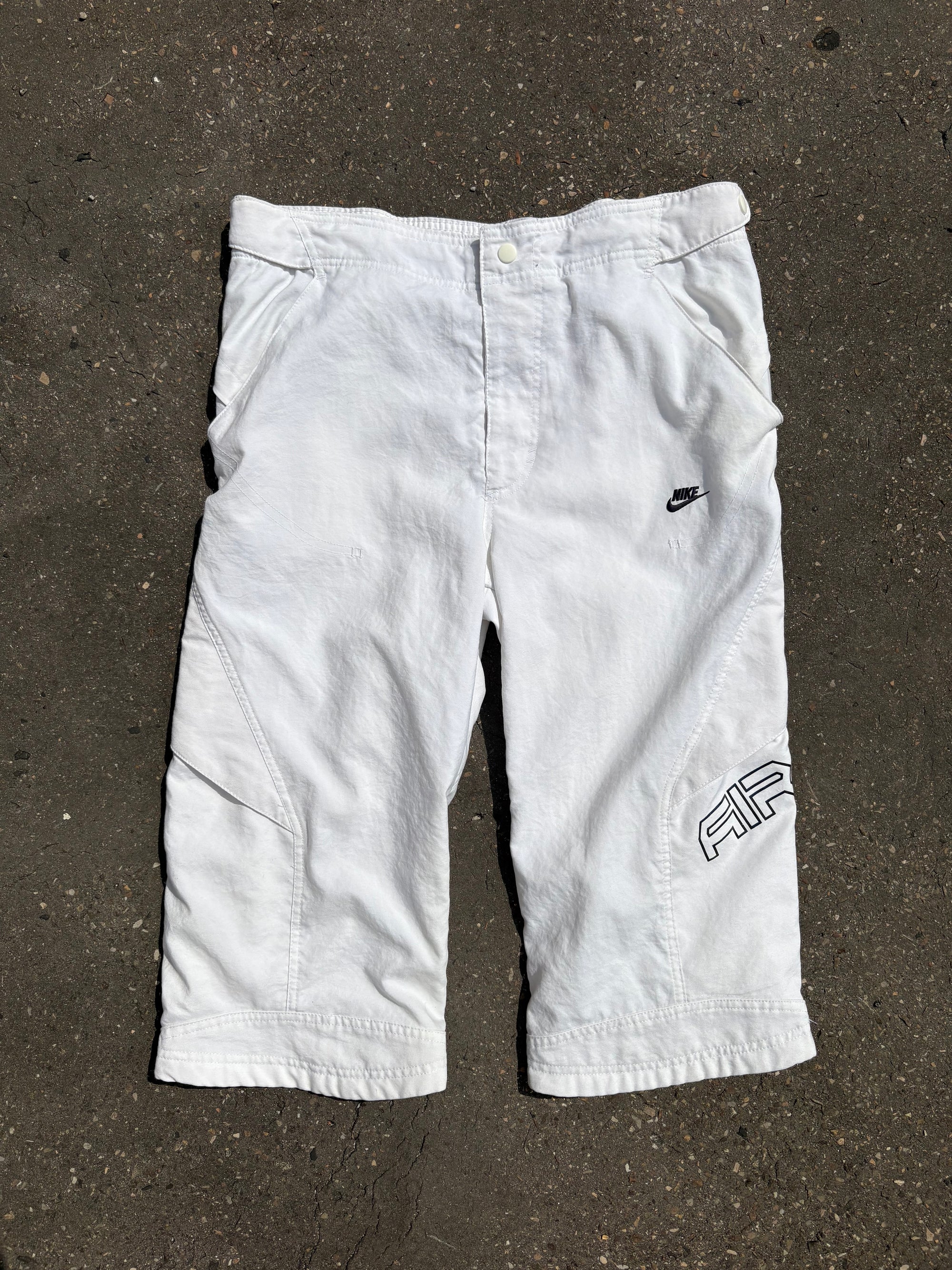 Vintage 3/4 White Nike Track Pants M/L