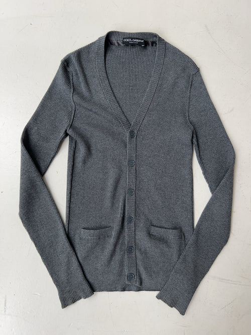 Vintage Dolce & Gabbana Grey Knit Cardigan (M)