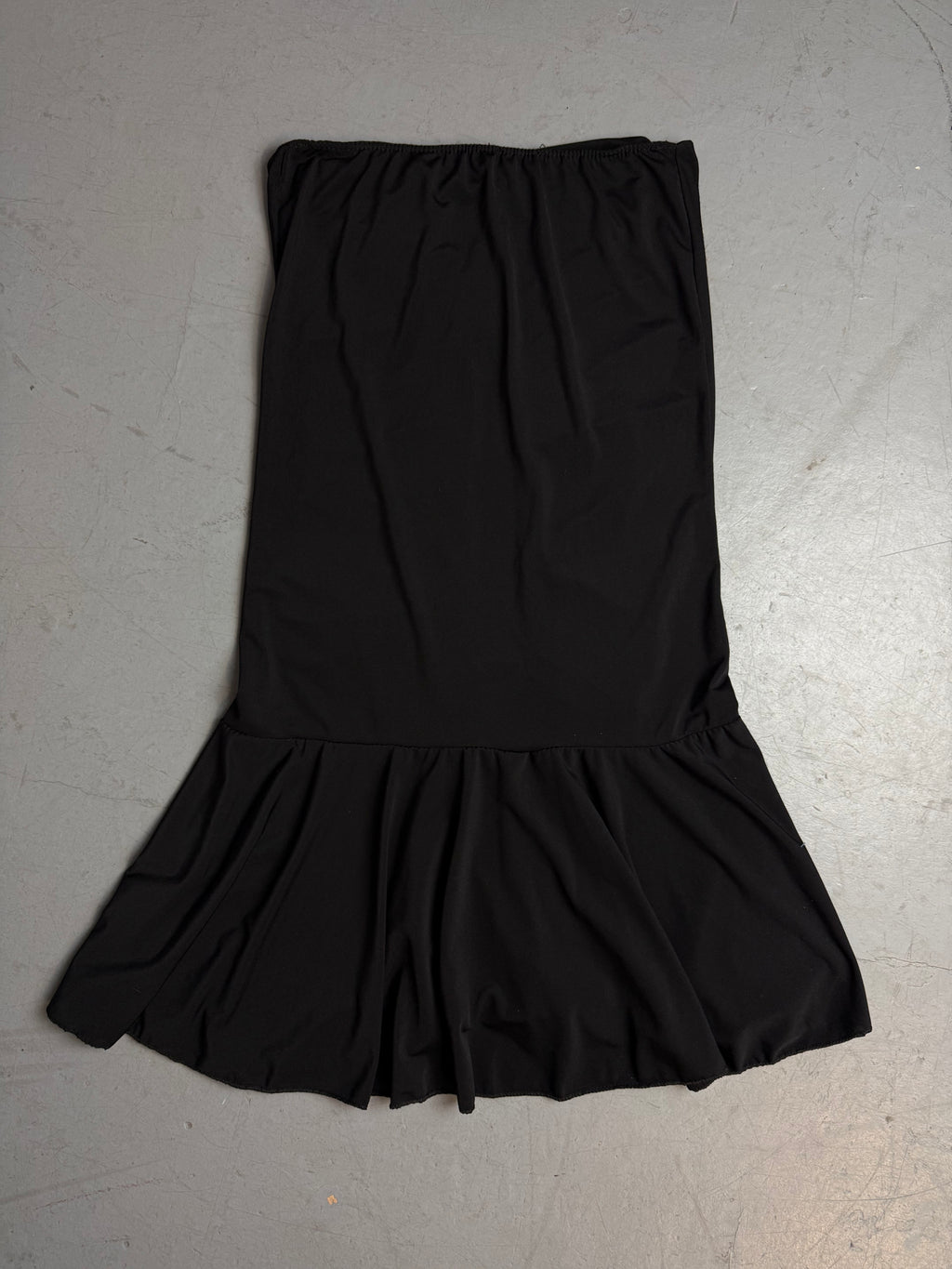 Vintage Black Strapless Mini Dress with Sequins S/M