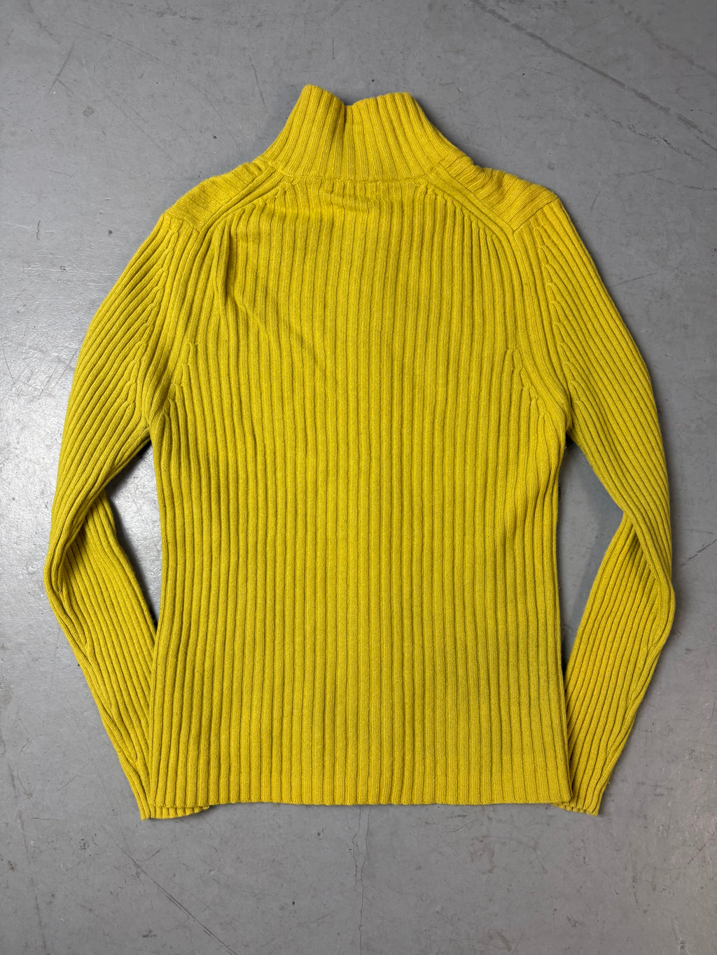 Vintage GAS Yellow Knit Zip Up M