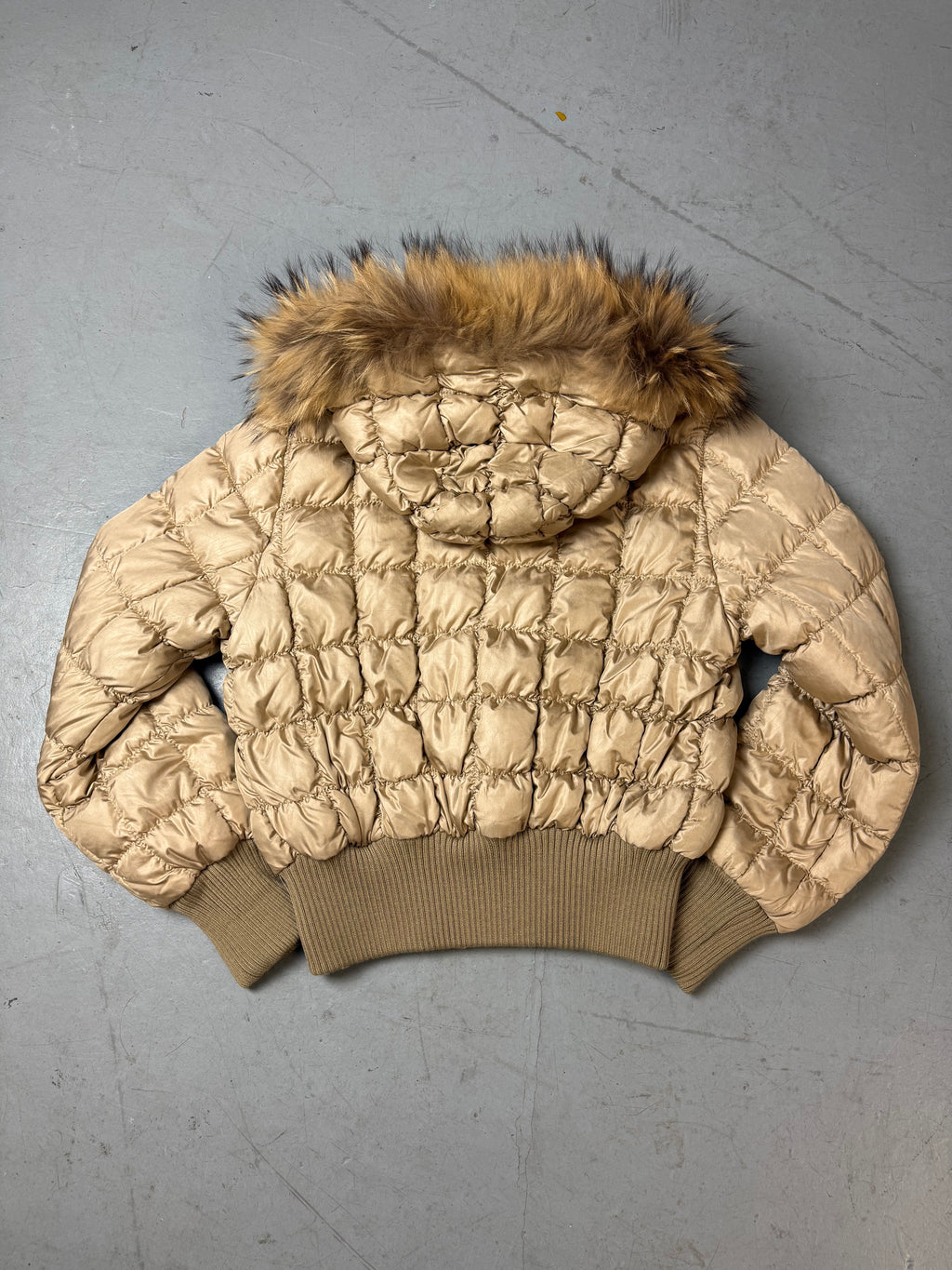 Vintage Feyem Y2K Light Brown Down Jacket S/M