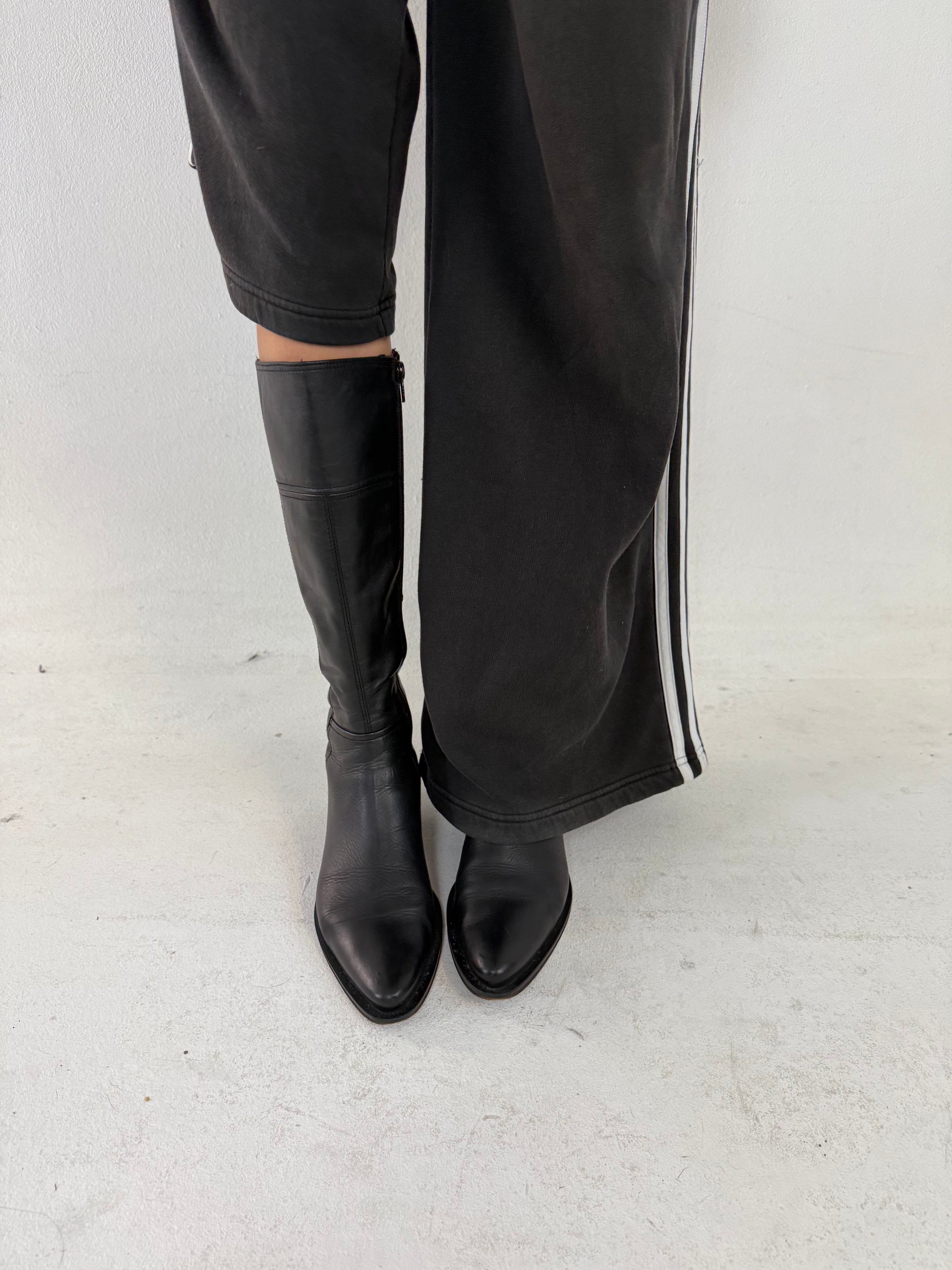 Vintage Nero Giardini Black Leather Boots 37,5