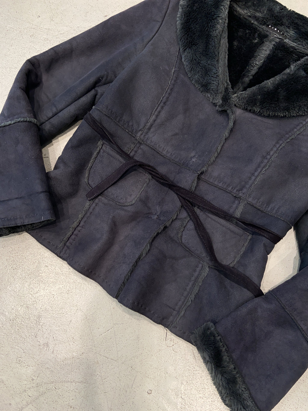Vintage Sisley Faux Sherling Jacke (S)