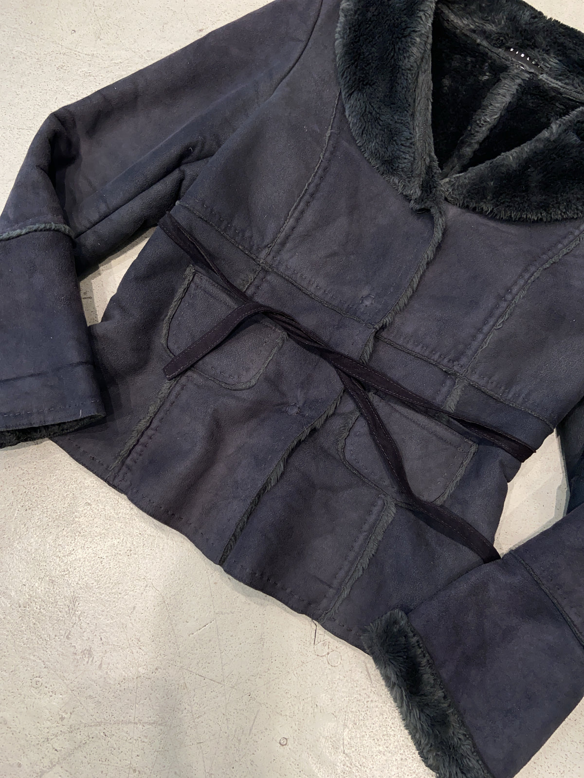Vintage Sisley Faux Sherling Jacke (S)