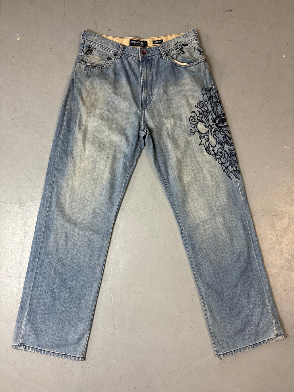 Produktbild von Vintage Ecko Unltd. Crazy Stitched Baggy Denim XL von vorne