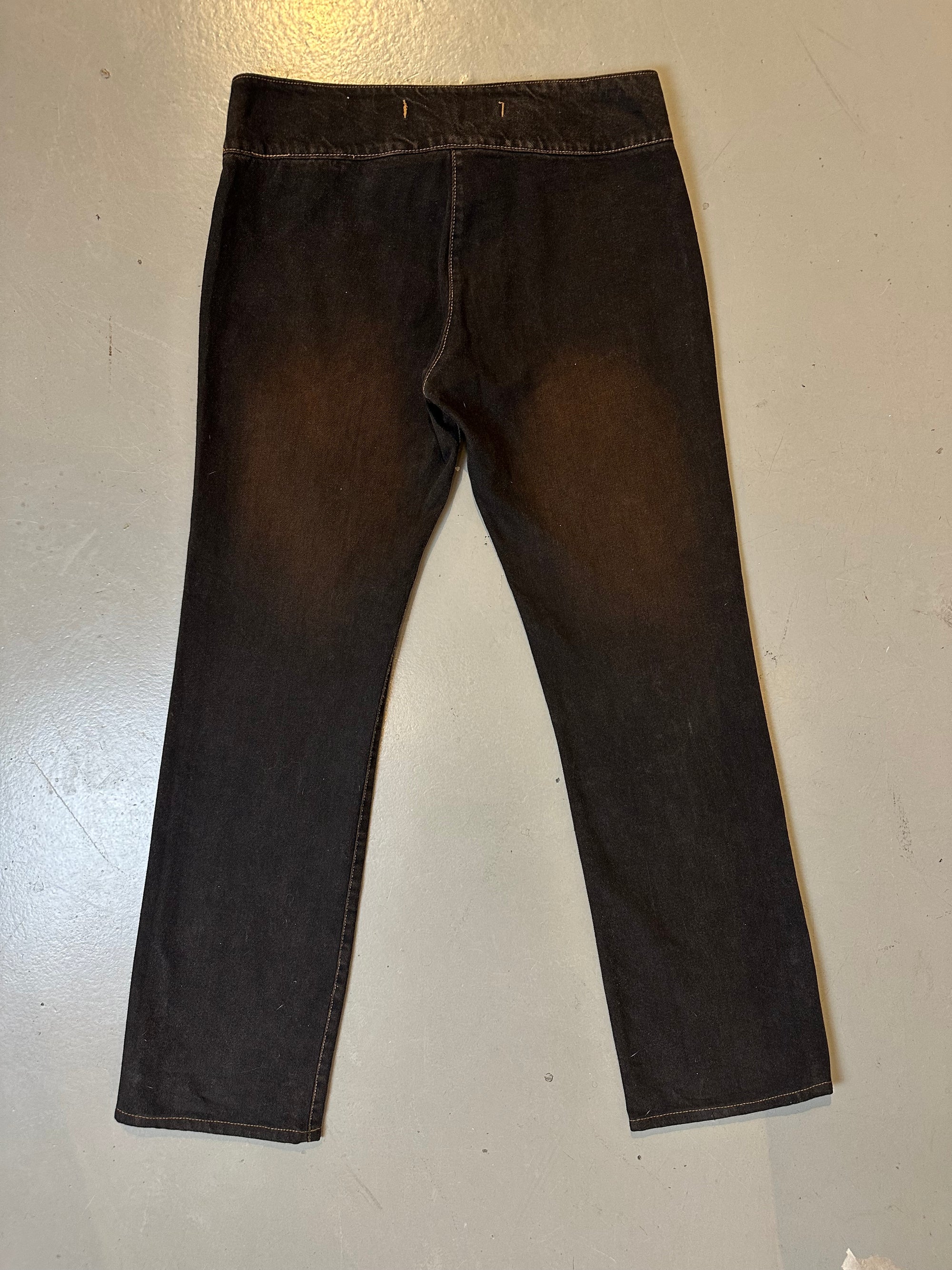 Vintage Dark Brown Washed Straight Leg Denim M/L