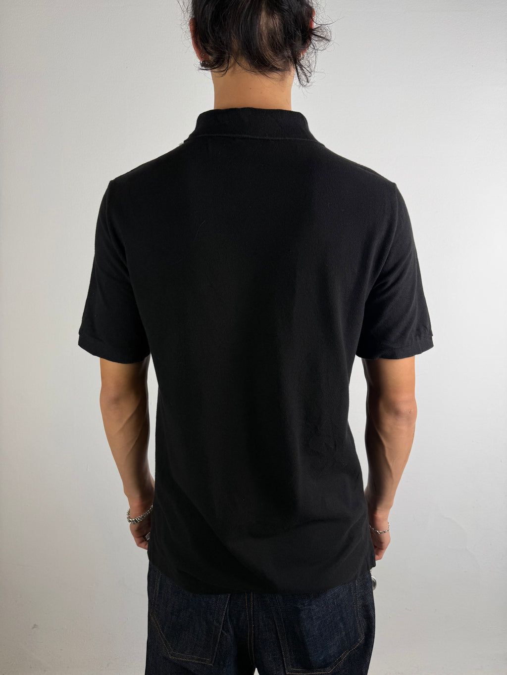 Tragebild von Vintage Polo Ralph Lauren Black Polo Shirt M/L von hinten 