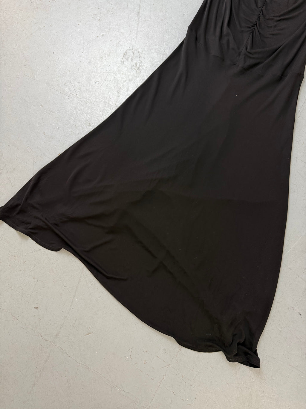 Vintage Long Black Dress für Damen. Y2K Second Hand 2000s Fashion