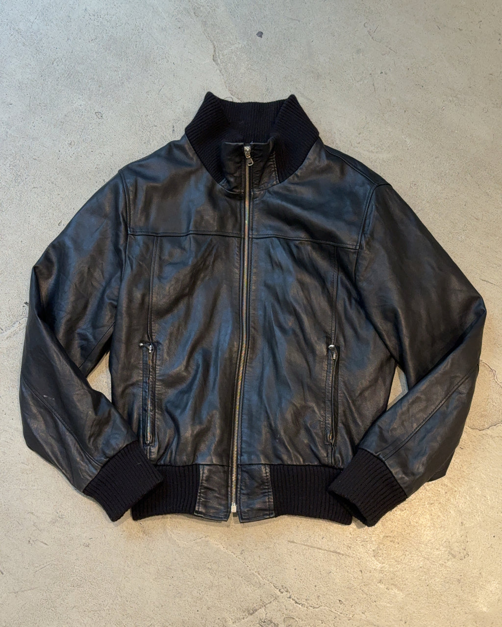 Vintage Leder Jacke (M)