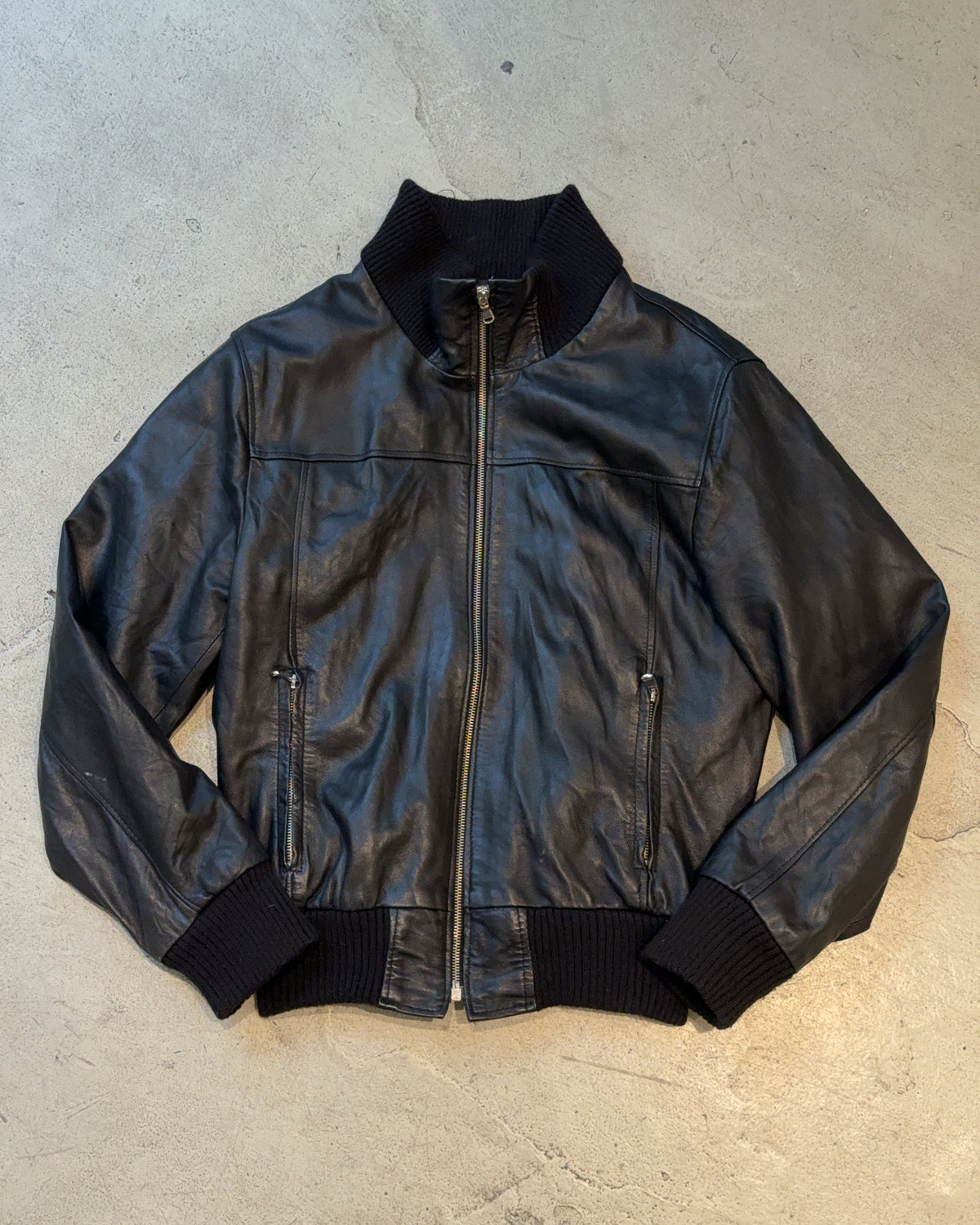 Vintage Leder Jacke (M)