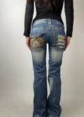 Vintage Choox Bootcut Jeans with Backprint XS