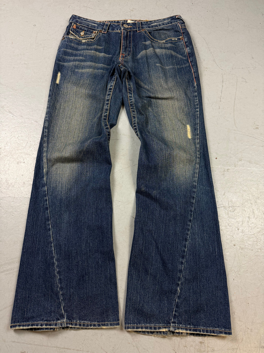 Vintage True Religion Dark Blue Flared Denim M/L