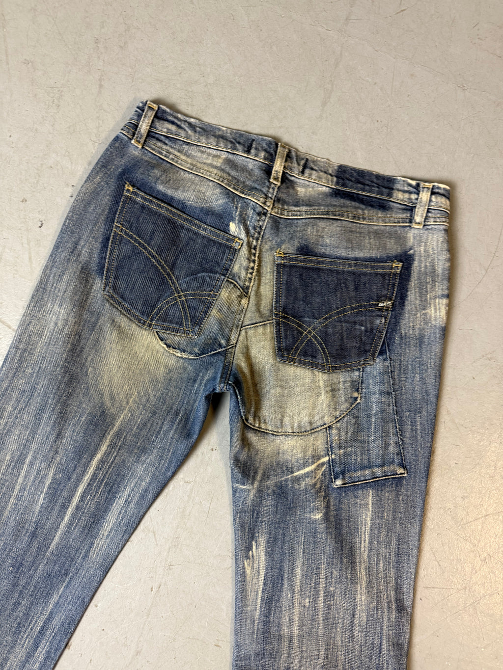 Vintage GAS Blue Washed Bootcut Jeans S