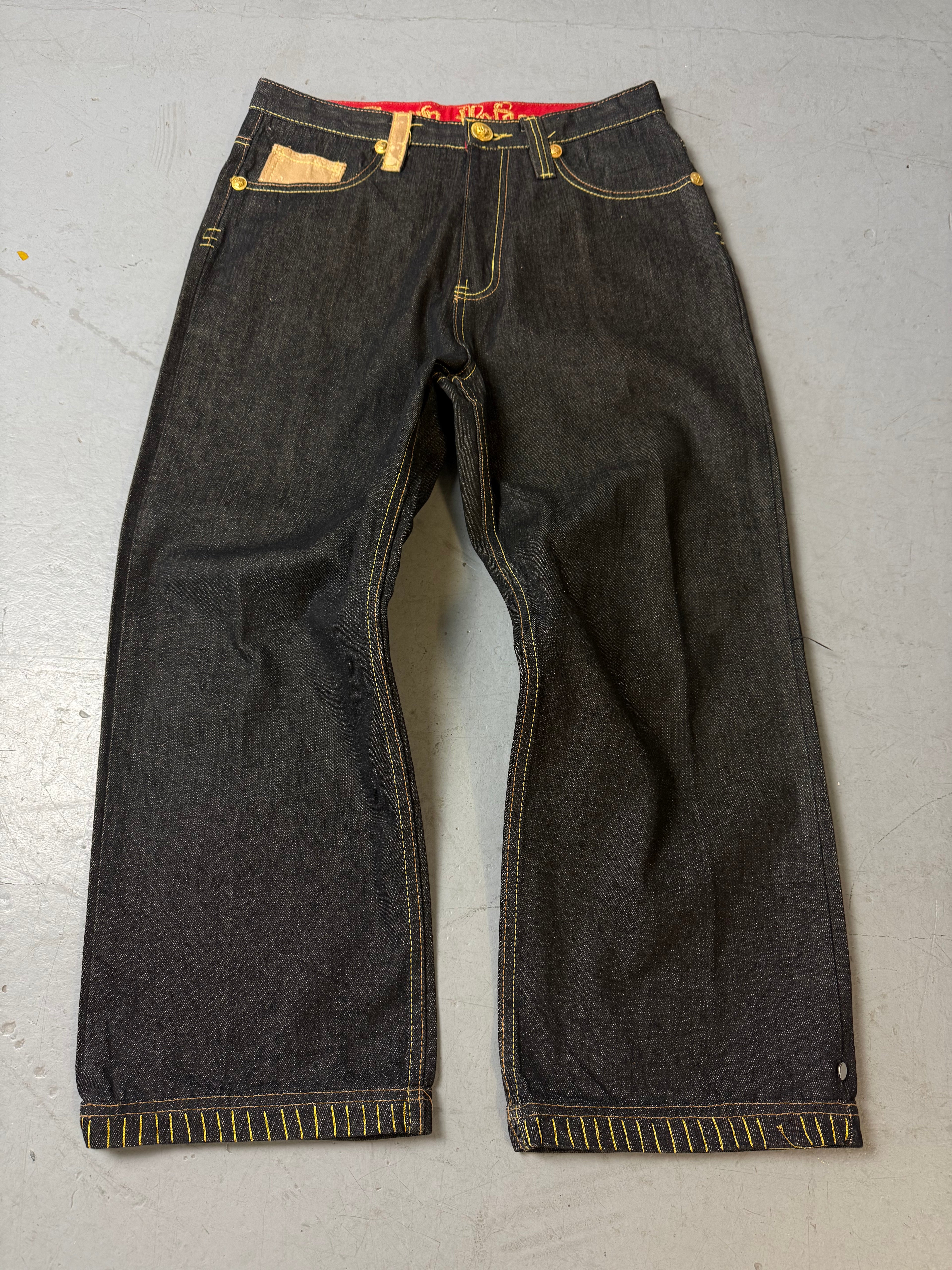 Vintage Crownholder Y2K Baggy Denim für Herren Vintage Designer Second Hand Fashion 