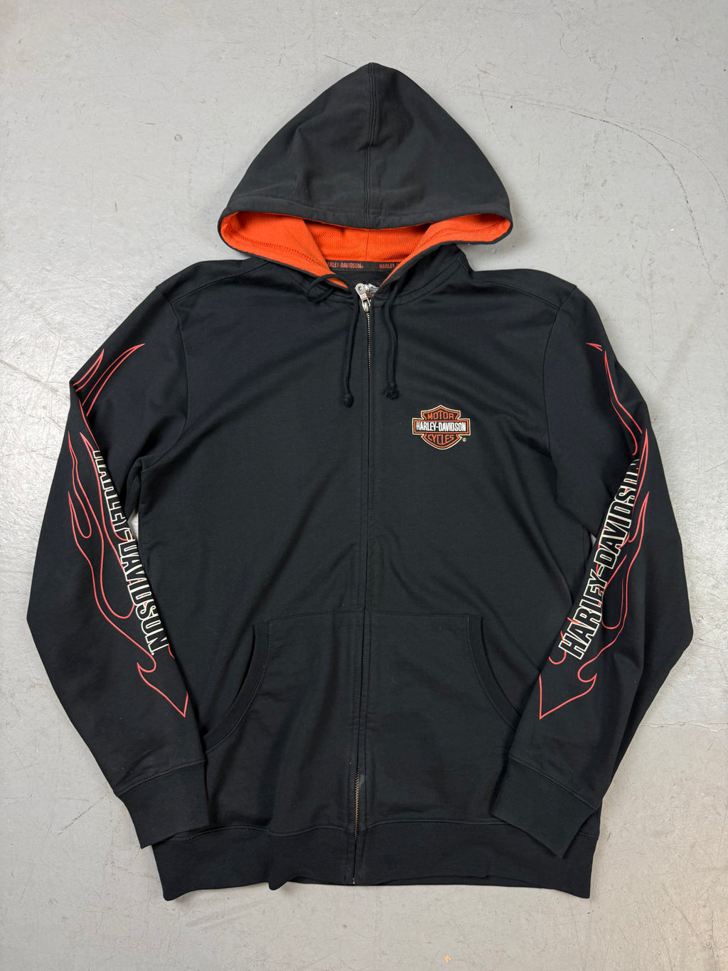 Vintage Harley Davidson Zip Up Hoodie M