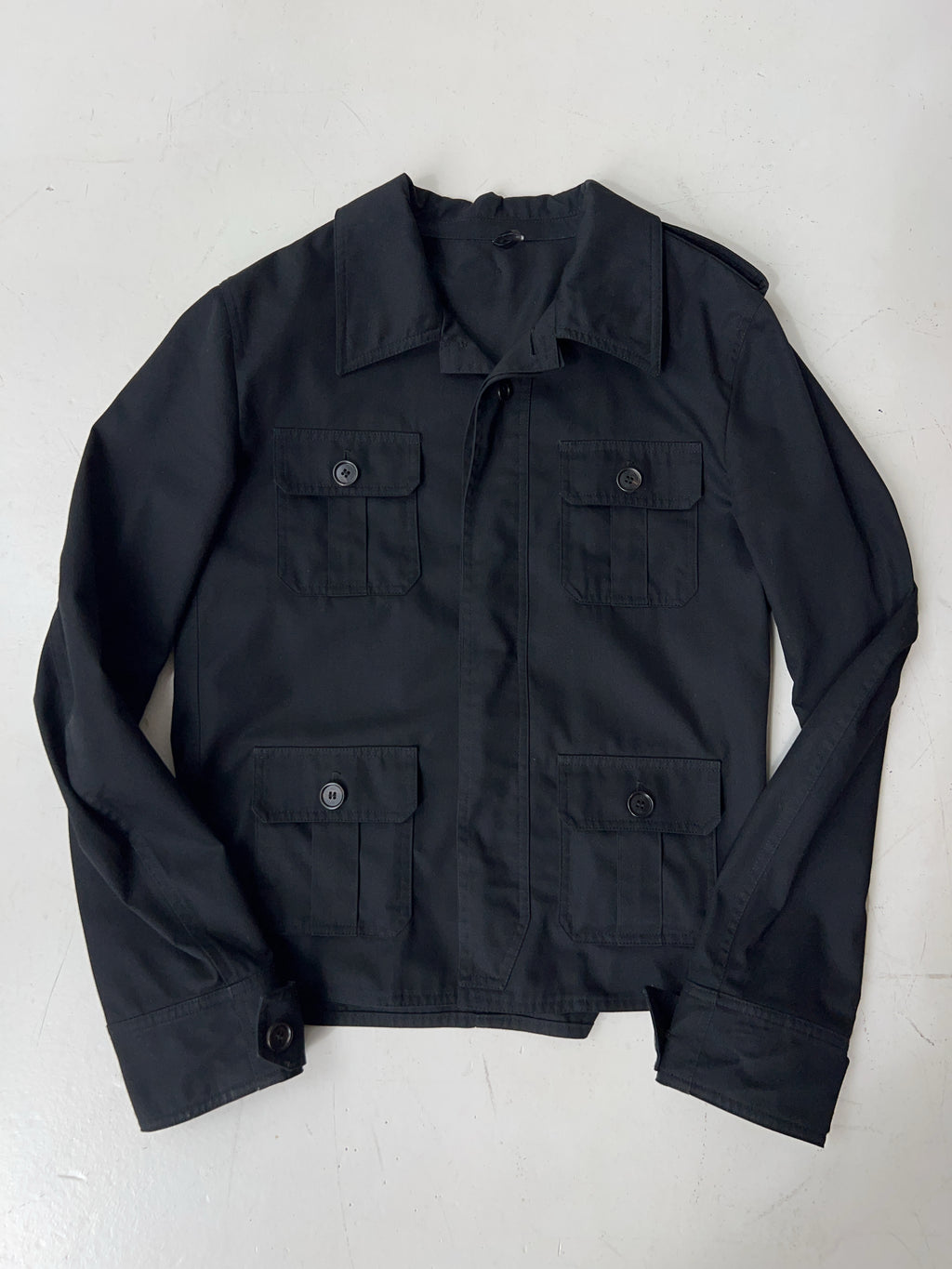 Vintage Christian Dior Black Officer Jacke (M)