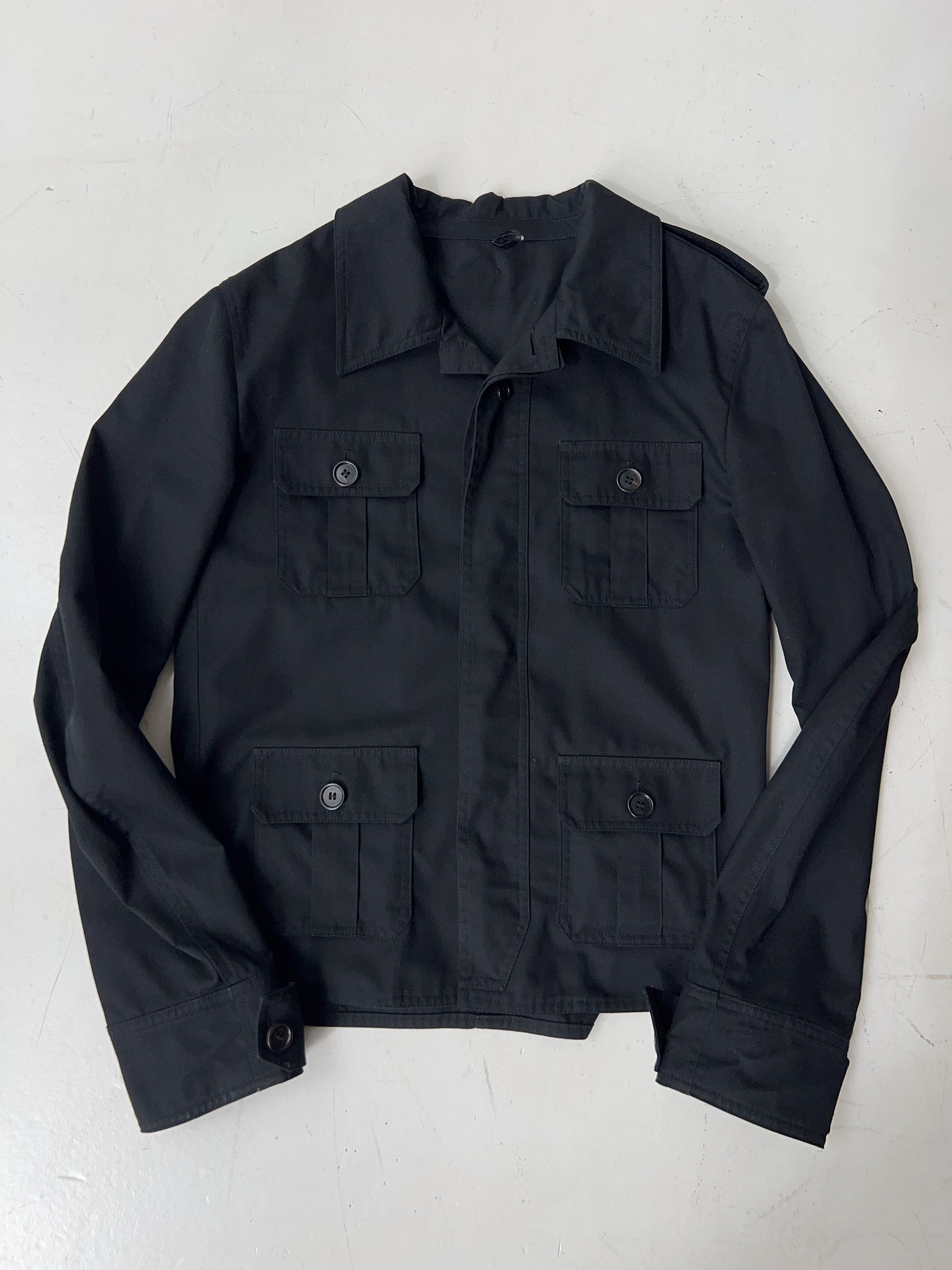 Vintage Christian Dior Black Officer Jacke (M)