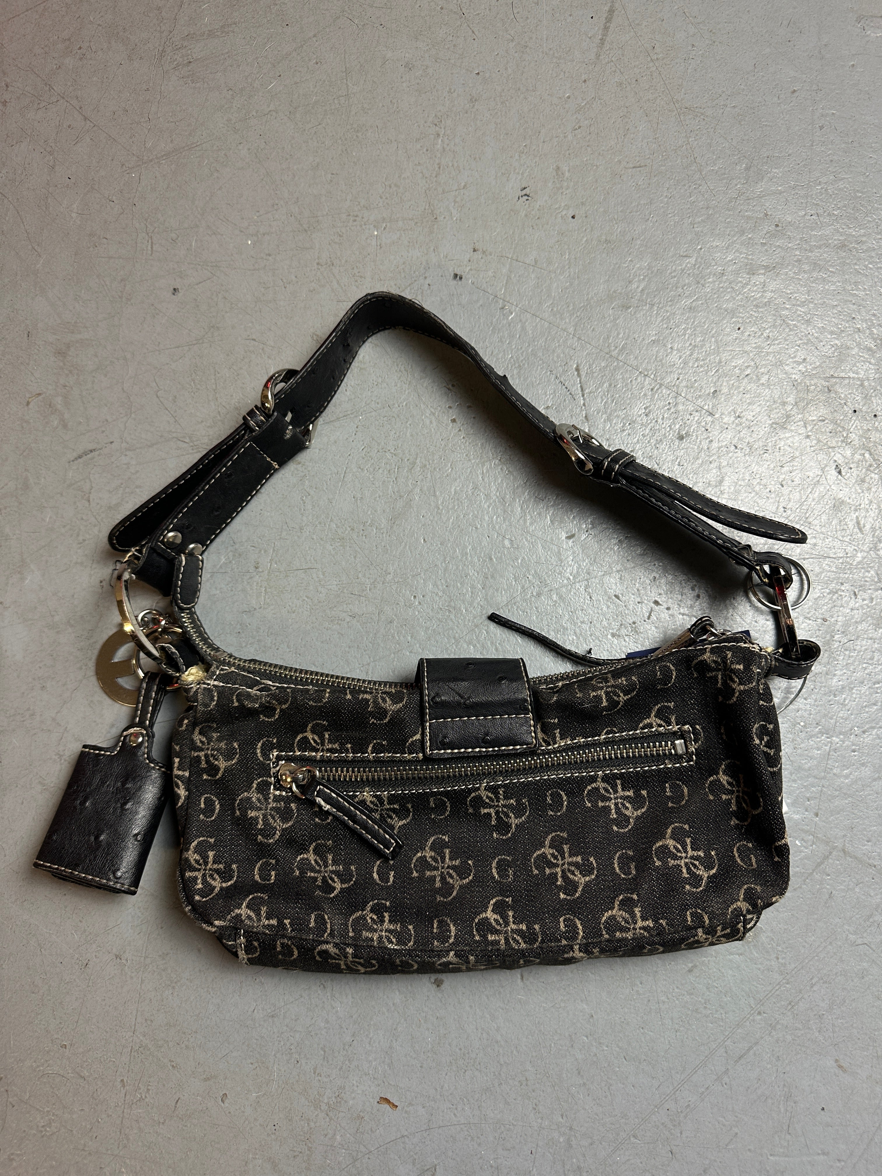 Produktbild Vintage Black Guess Mini Bag von hinten 