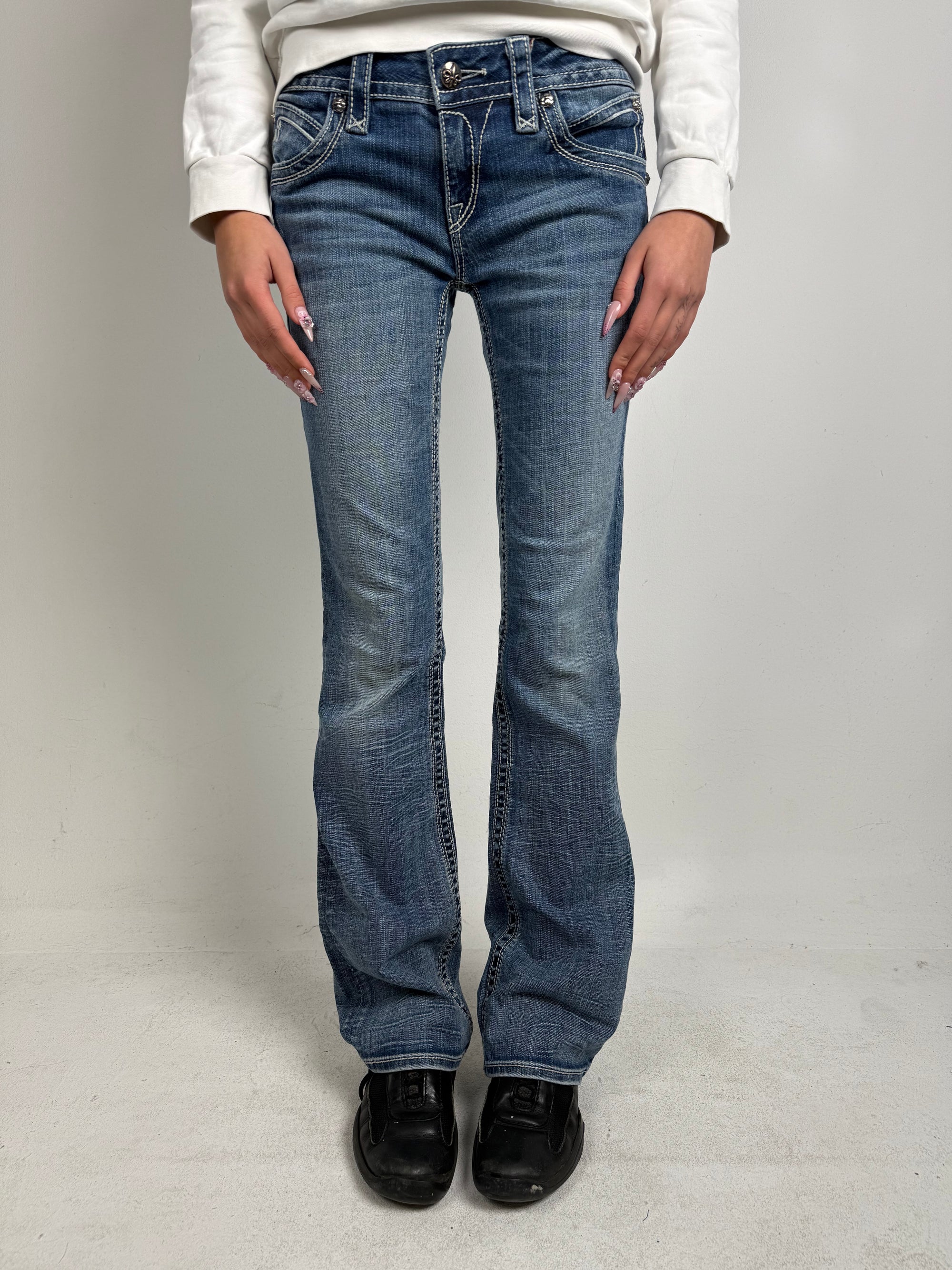 Vintage Y2K Rock Revival Bootcut Denim Tall M