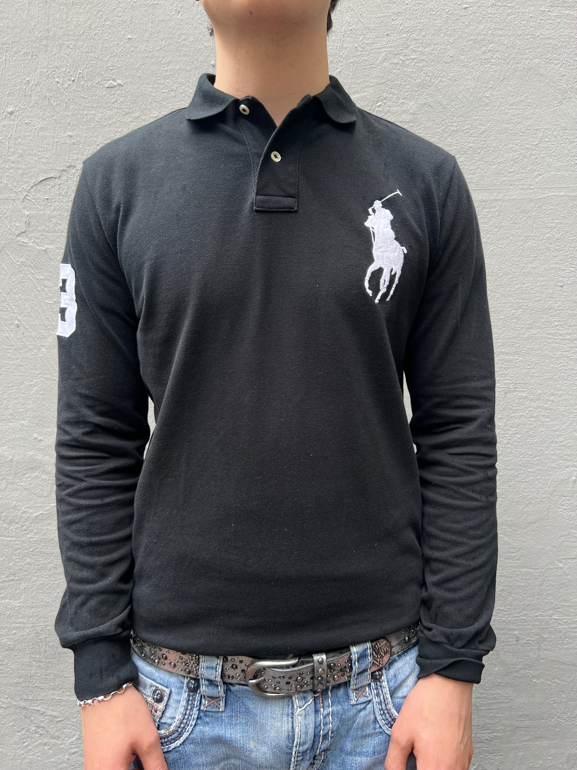 Vintage Black Polo Ralph Lauren Longsleeve M