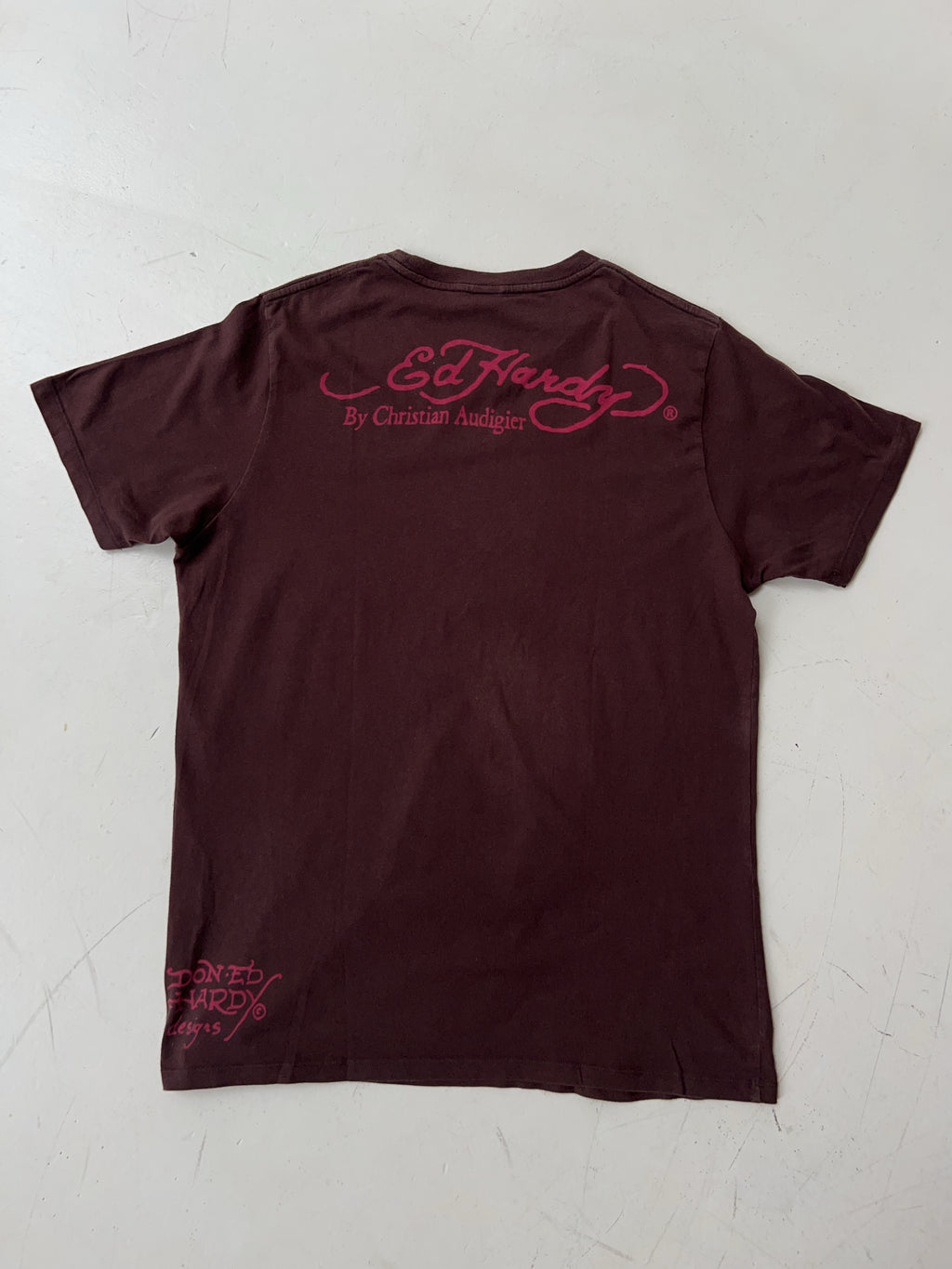 Vintage Ed Hardy Brown T-Shirt (L)