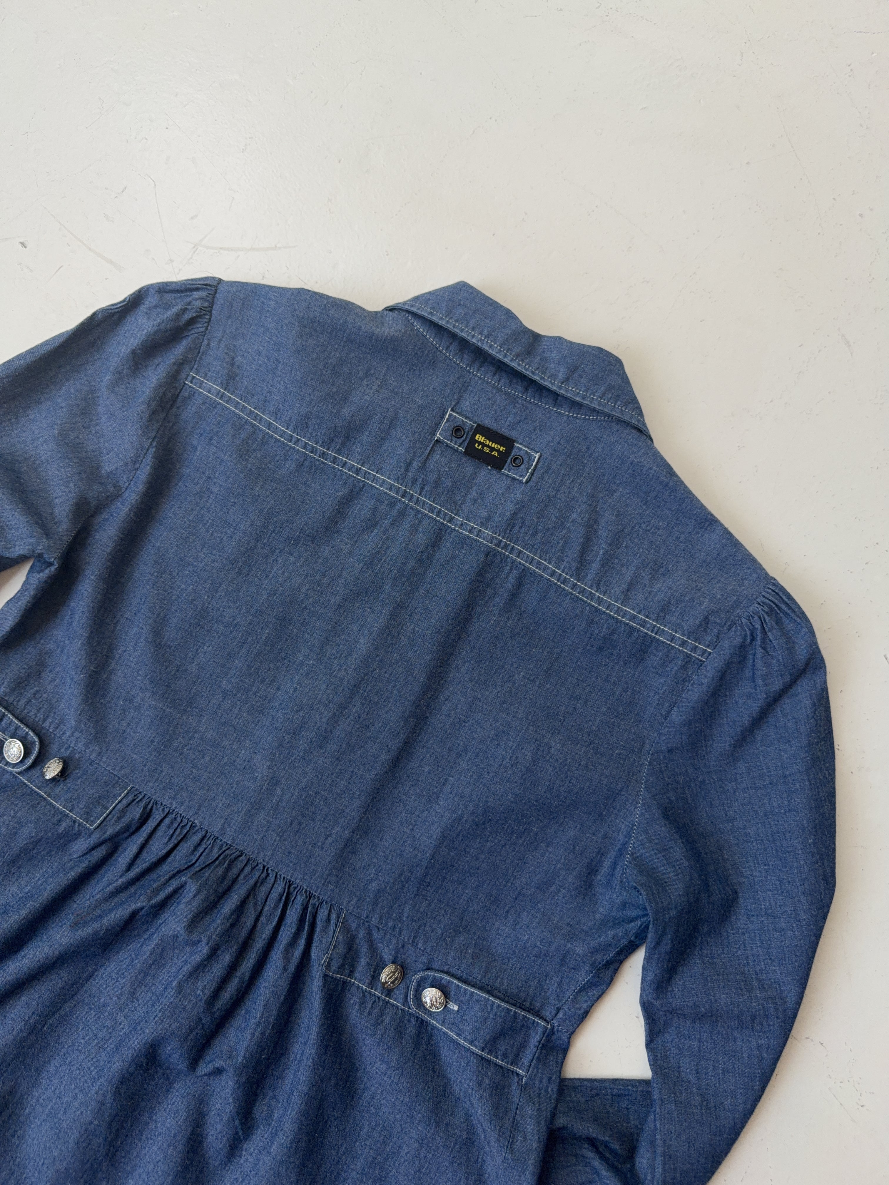 Vintage Blauer Denim Dress (M)