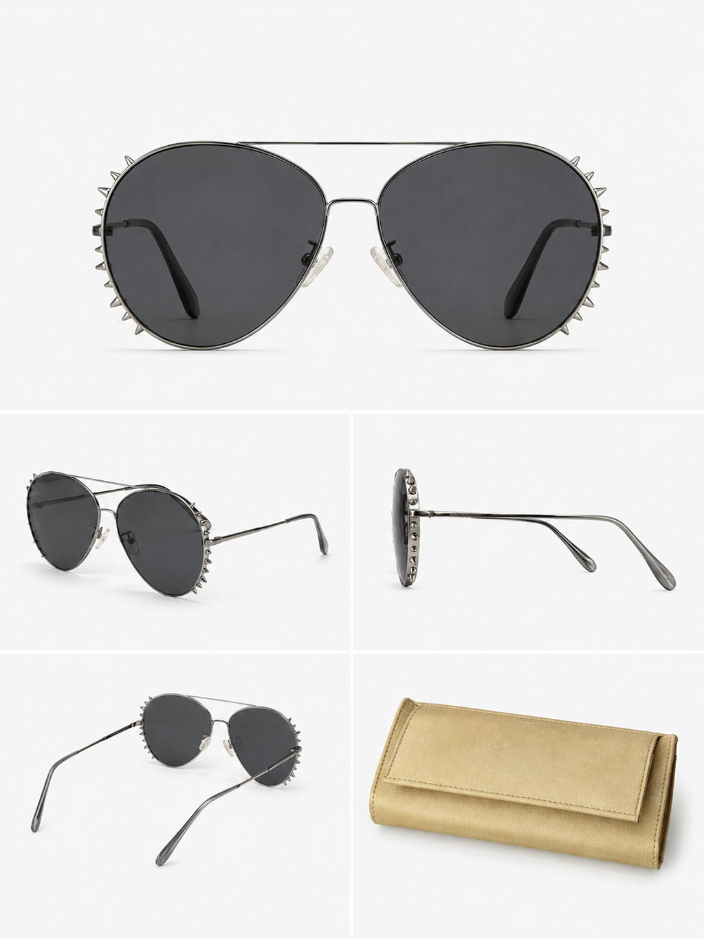 Alexander McQueen Silver Studs Sunglasses