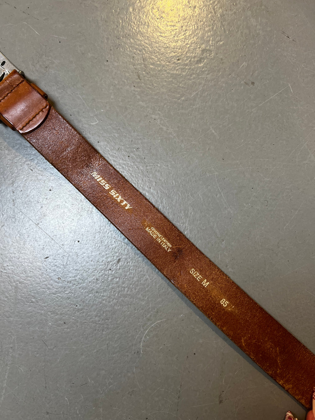 Vintage Brown Miss Sixty Big Buckle Belt