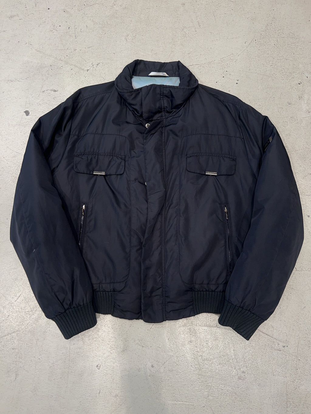 Vintage Trussardi Black Bomber Jacket (XL)