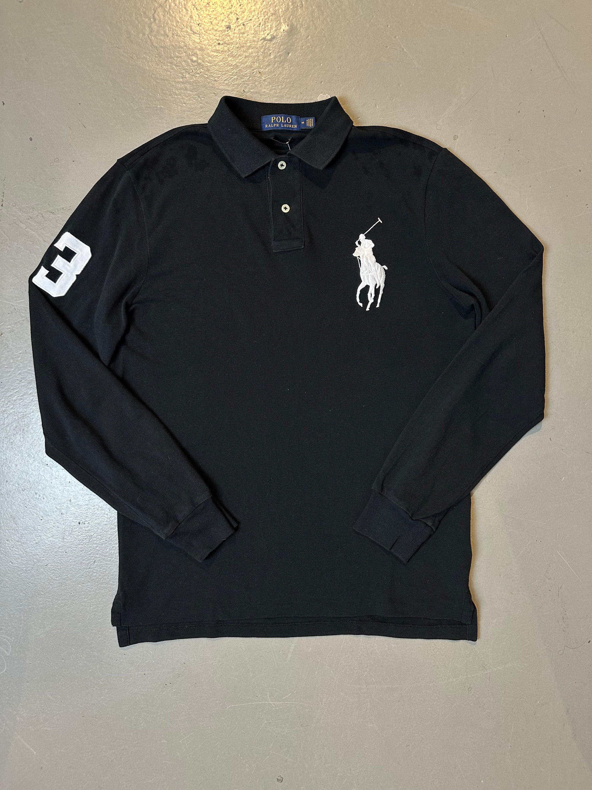 Vintage Black Polo Ralph Lauren Longsleeve M