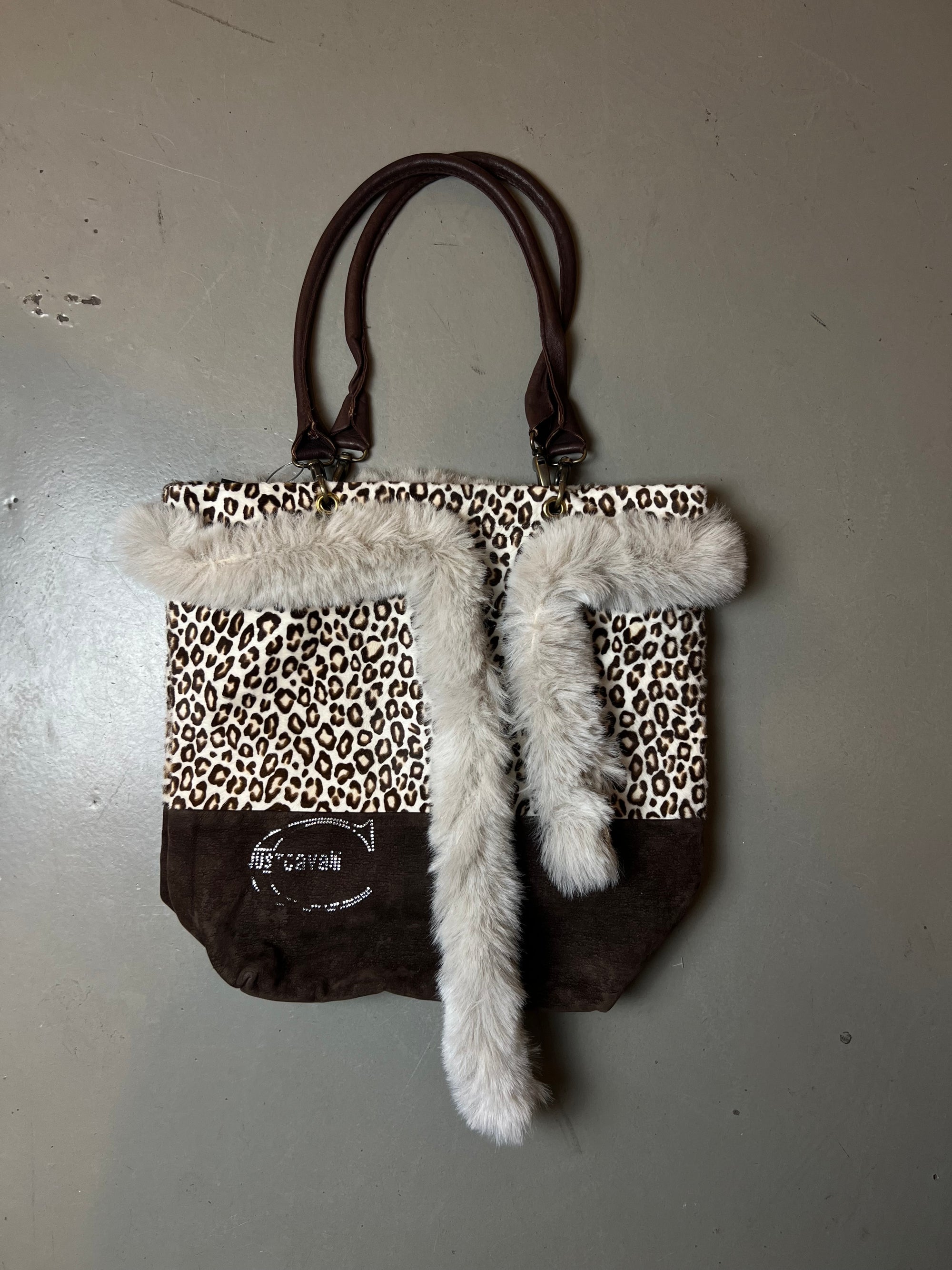 Vintage Just Cavalli Crazy Leo Print Y2K Bag