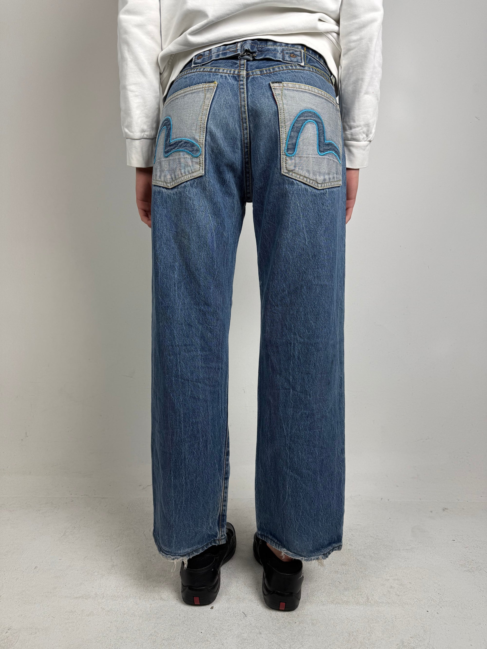 Vintage Evisu Wide Leg Jeans S/M