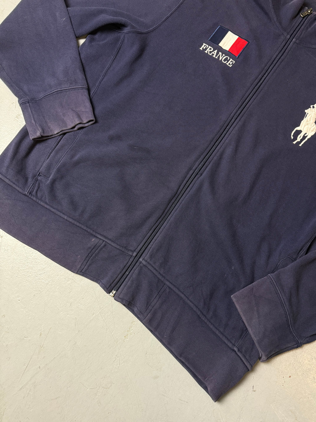 Vintage Polo Ralph Lauren Blue France Zip Jacket XXL