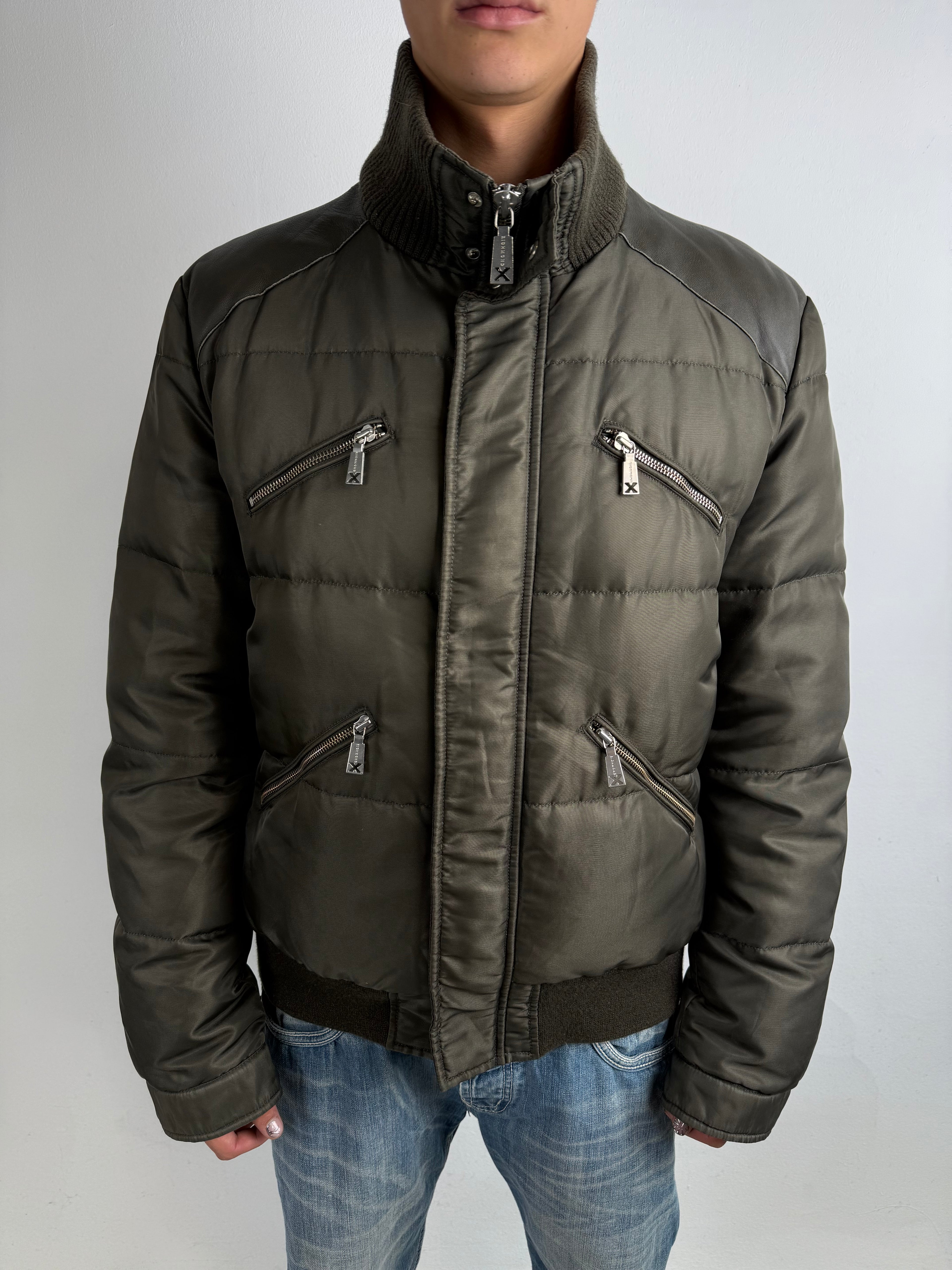 Tragebild von einer Vintage Richmond grünen Puffer Jacke 