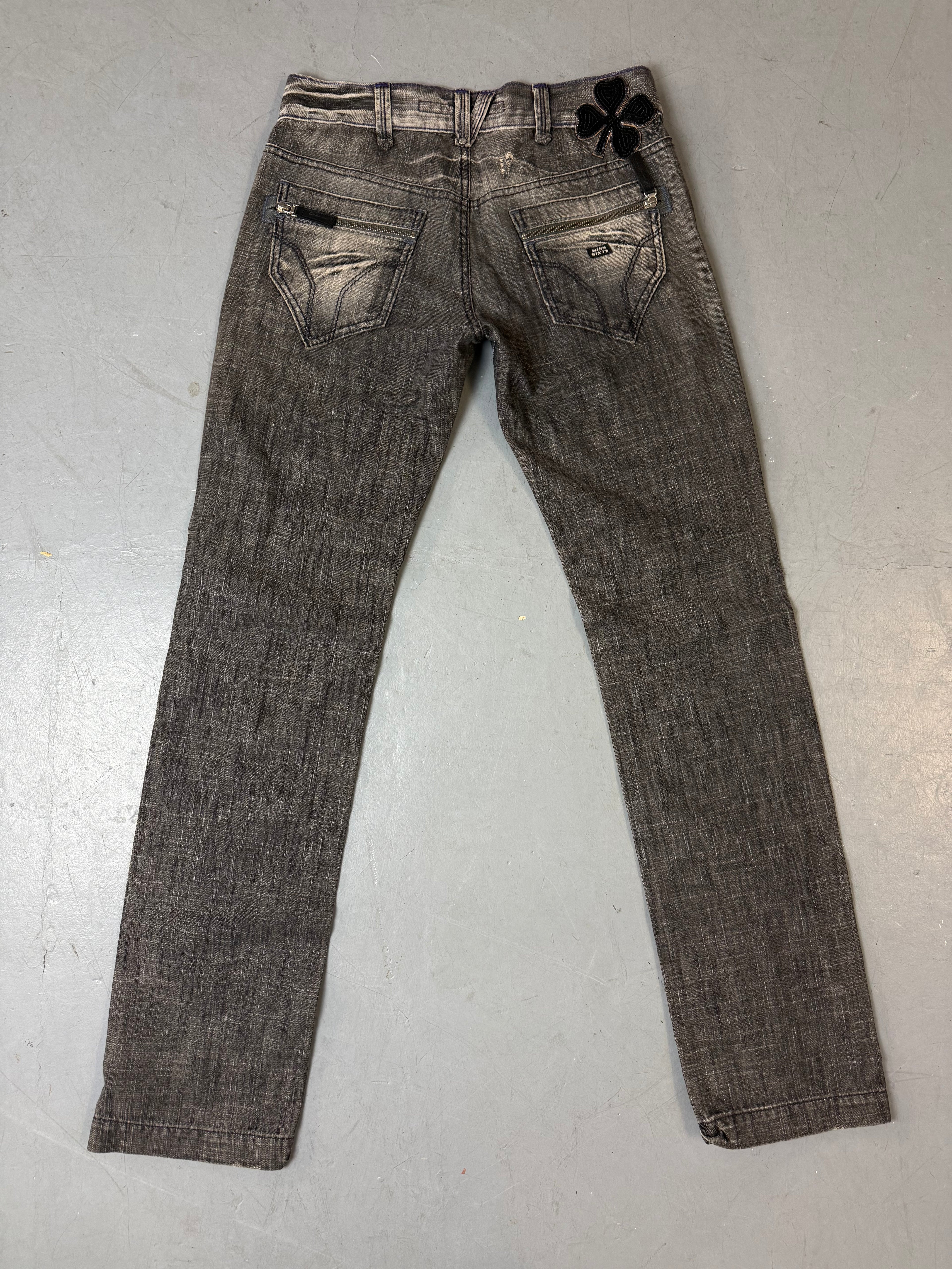 Graue low waist Y2K miss sixty bootcut jeans in M
