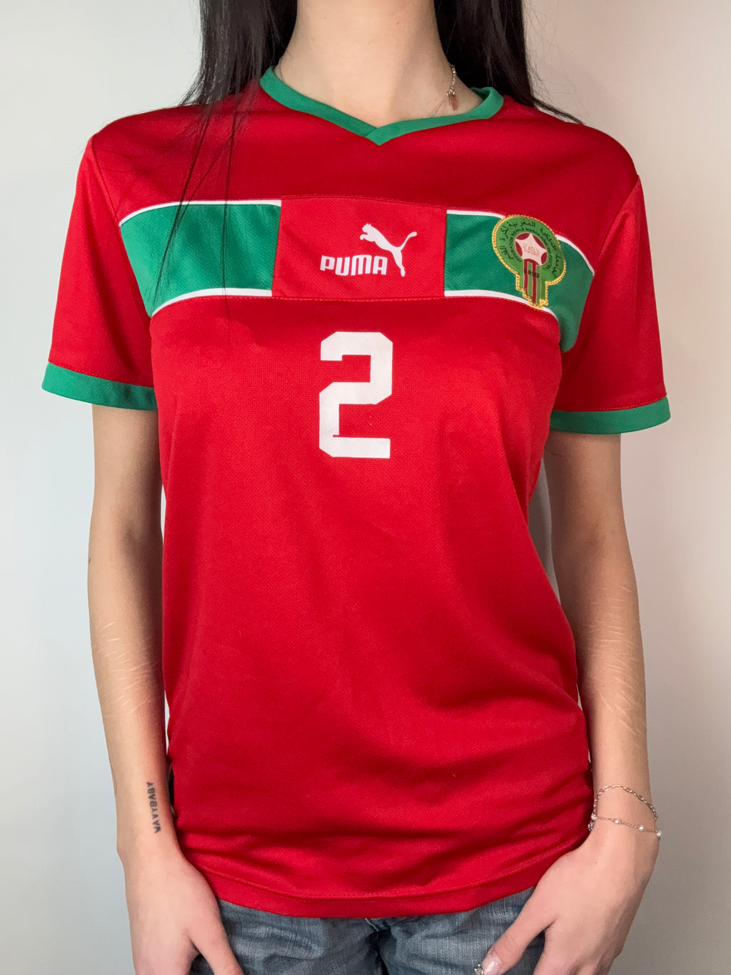 Vintage Puma Morocco 2022 World Cup Home Jersey M/L