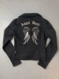 Vintage Angel Devil Black Glitter Blazer XS
