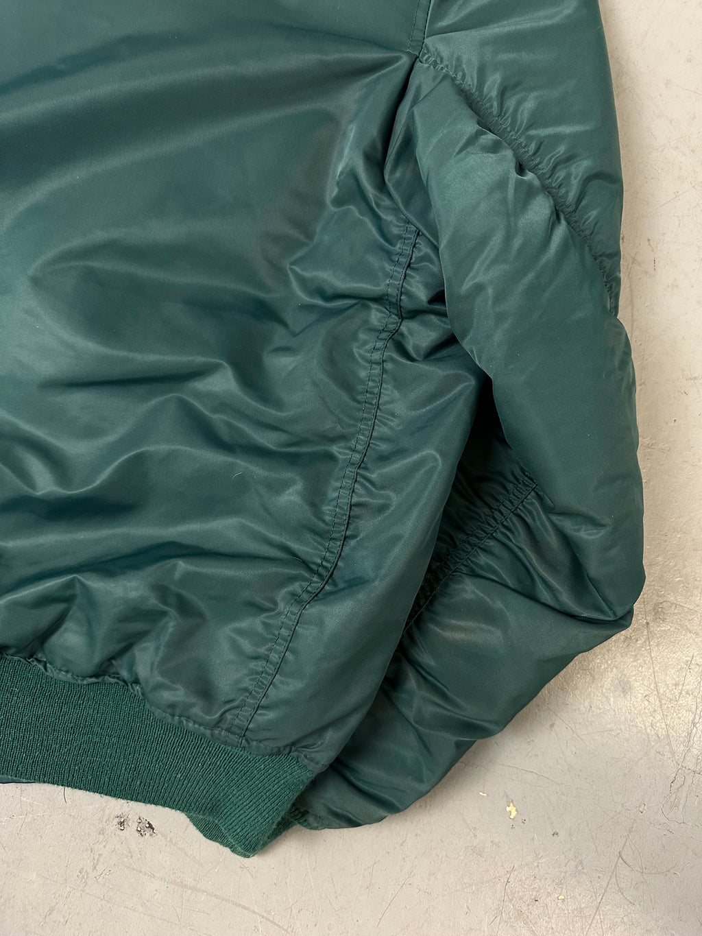 Vintage Petrol Green Bomber Jacket L/XL