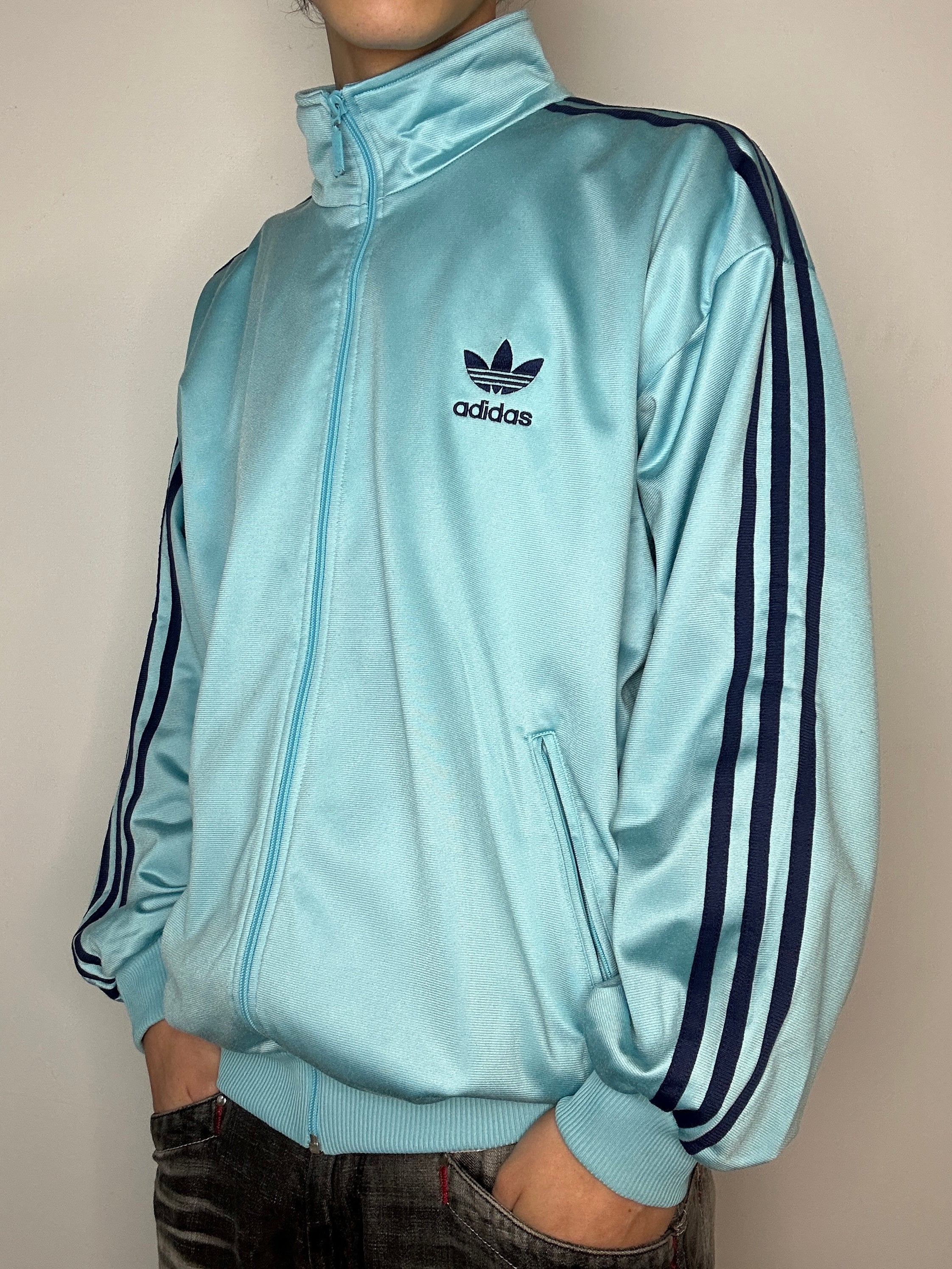 Vintage Adidas Adicolor Classics Firebird Blue Track Jacket L
