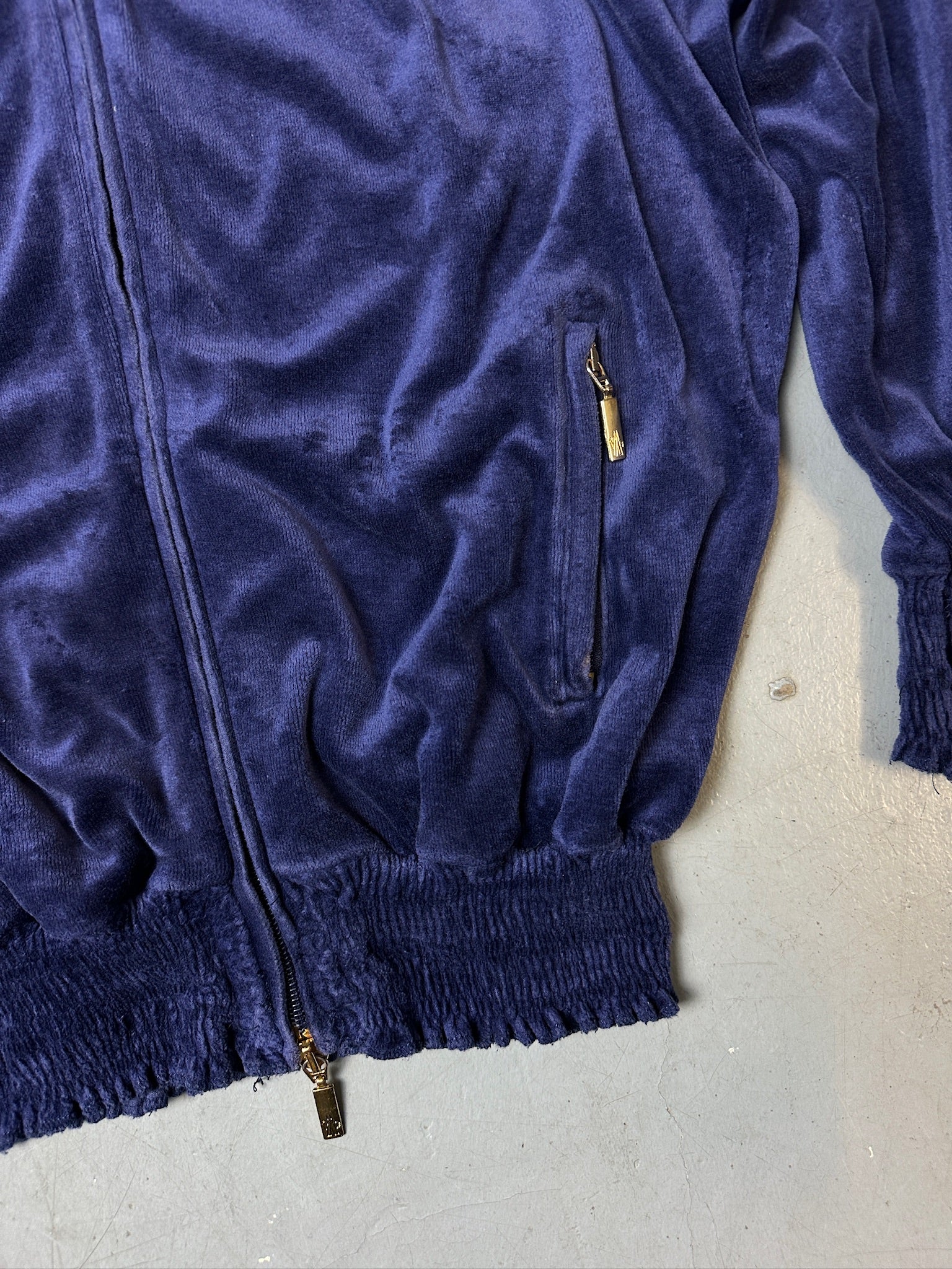 Vintage Moncler Violet Velvet Track Set S